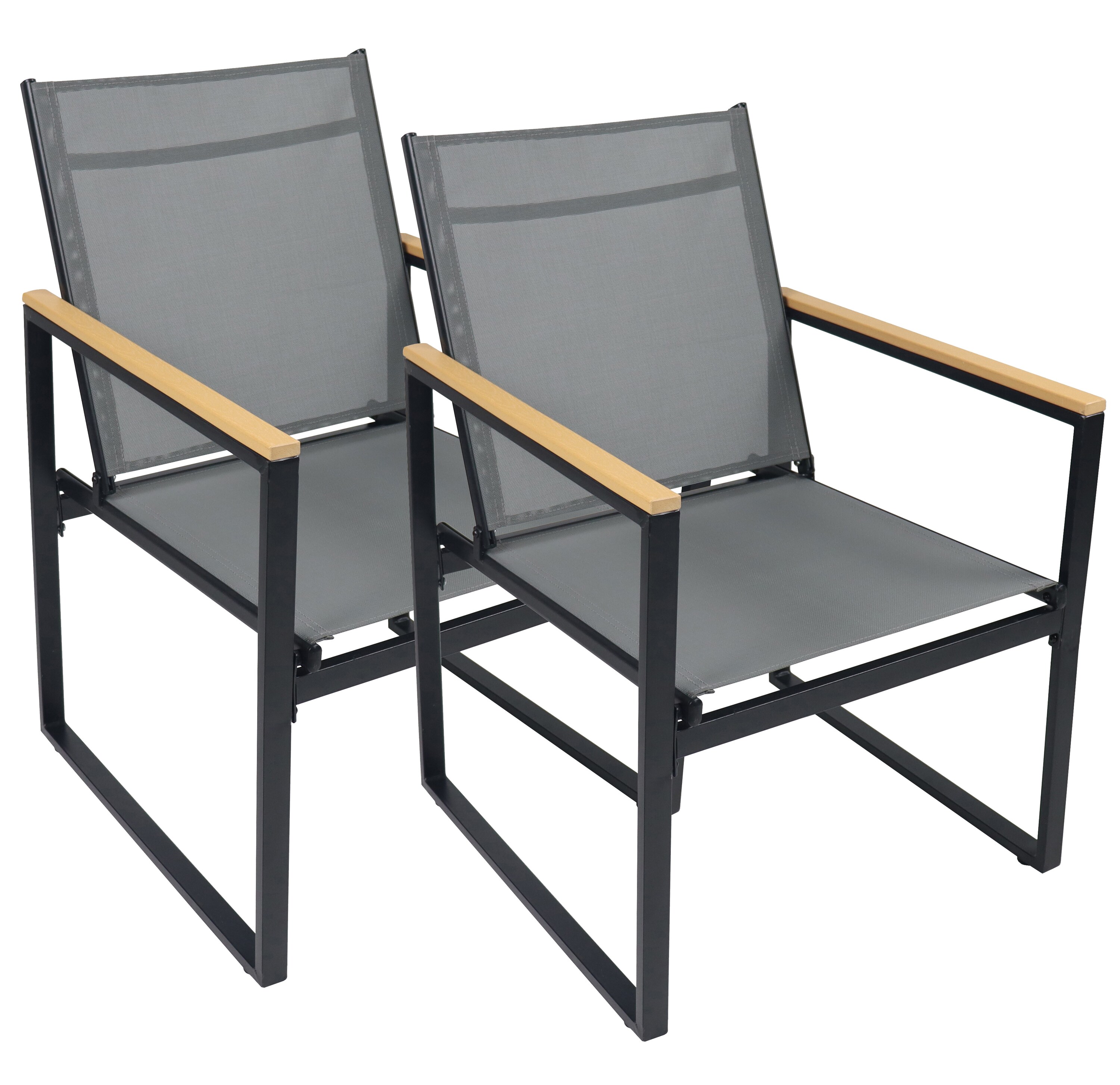 VCM 2-tlg. Set Gartenstuhl | Loungestuhl bietet hohen Sitzkomfort| Ma&szlig;e ca. H. 83 x B. 54 x T. 65 cm | Gartenst&uuml;hle | Gartenm&ouml;bel 