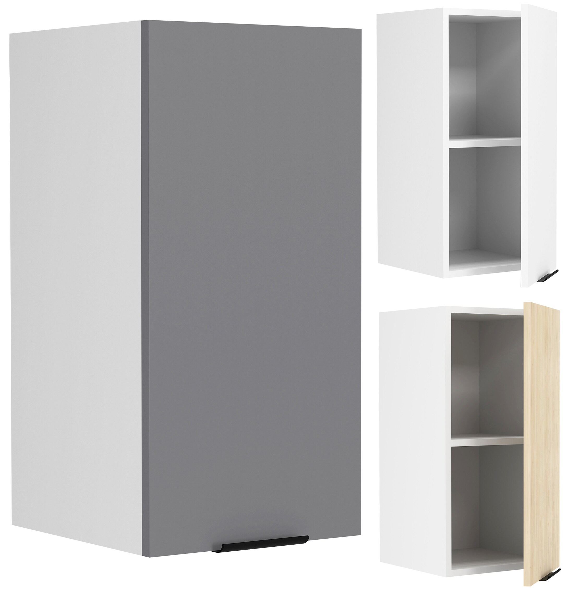 VCM K&uuml;chenschrank h&auml;ngend | Ma&szlig;e ca. H. 60 x B. 30 x T. 31 cm | H&auml;ngeschrank mit zwei F&auml;chern | K&uuml;chenm&ouml;bel - Fasola 