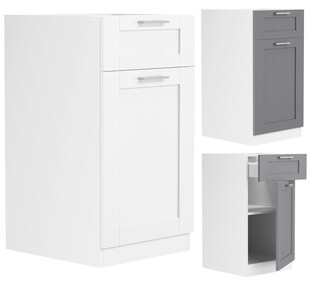 VCM Küchenschrank | Maße ca. H. 82 x B. 40 x T. 46 cm | Unterschrank mit einer Drehtüre und einer Schublade im Landhaus Stil | Küchenmöbel - Colura 