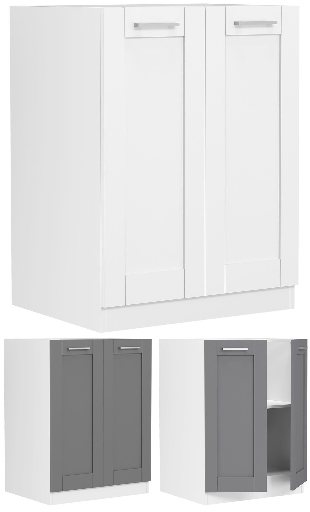 VCM Unterschrank "Küchenschrank 60 cm Unterschrank Drehtüren Colura" 1 Stk. tlg.