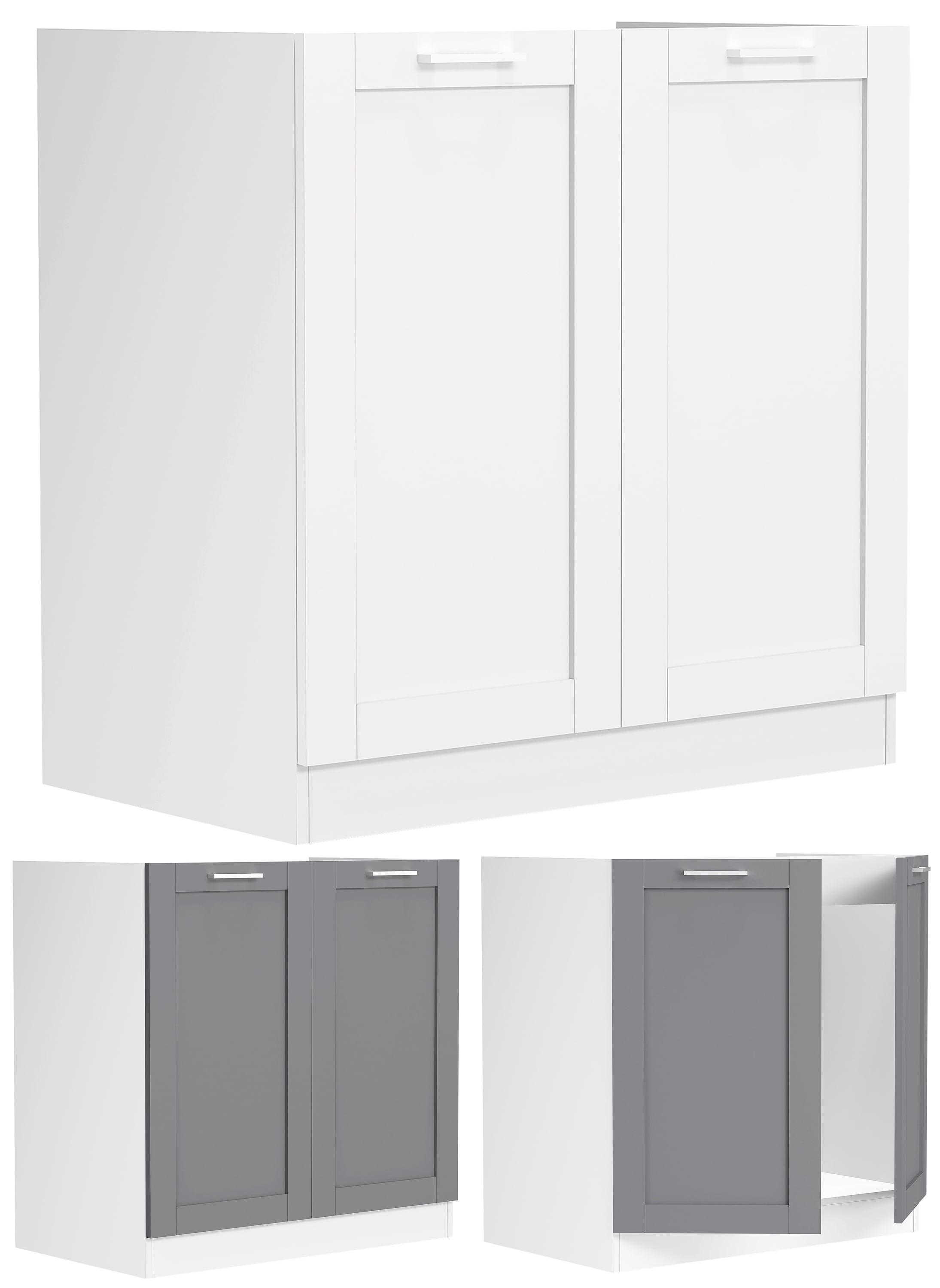 VCM Sp&uuml;lunterschrank | Ma&szlig;e ca. H. 82 x B. 80 x. T. 46 cm | Unterschrank mit zwei Dreht&uuml;ren im Landhaus Stil | K&uuml;chenm&ouml;bel &ndash; Colura 