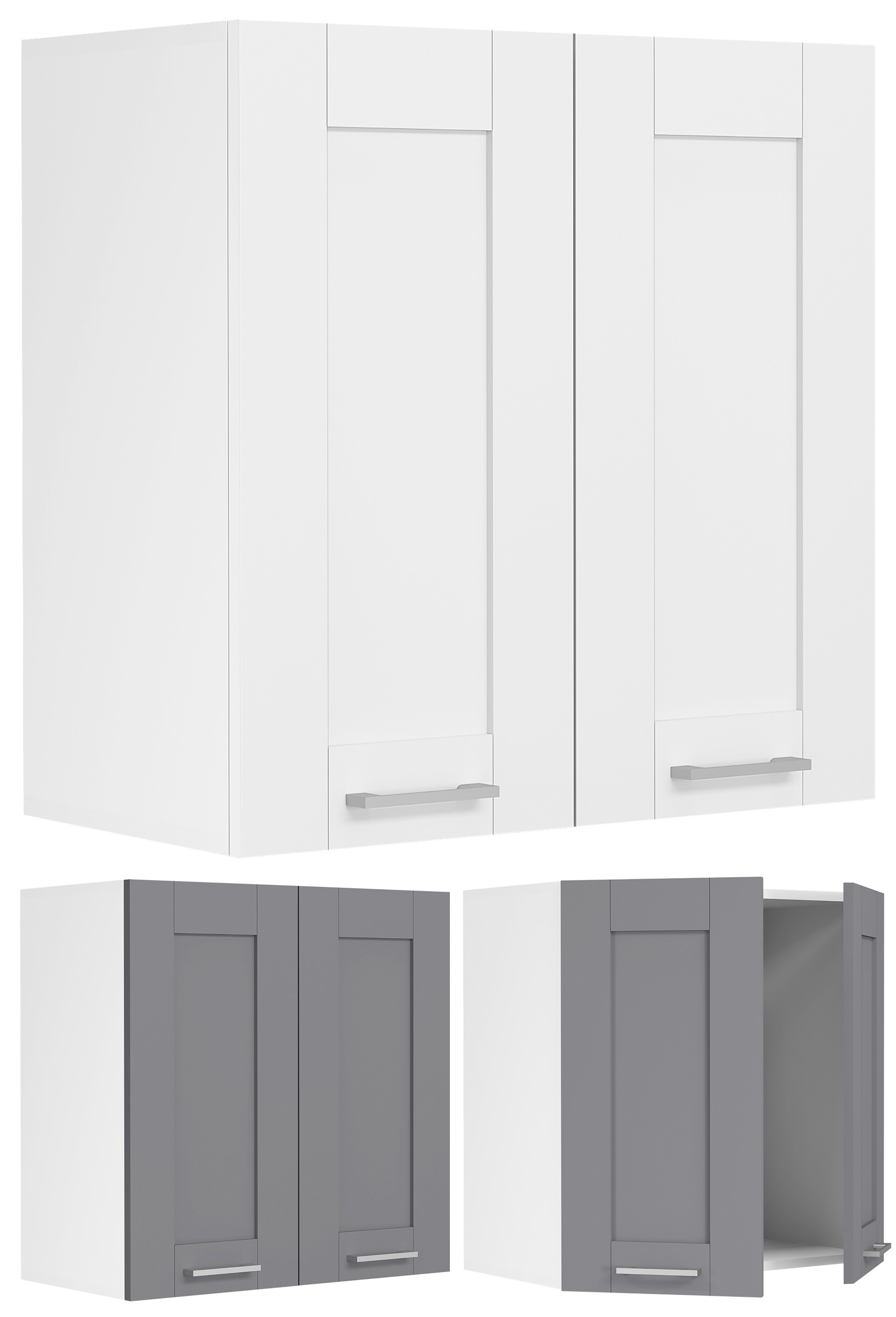 VCM K&uuml;chenschrank h&auml;ngend | Ma&szlig;e ca. H. 60 x B. 60 x T. 31 cm | H&auml;ngeschrank mit Dreht&uuml;r und zwei F&auml;chern im Landhaus Stil | K&uuml;chenm&ouml;bel - Colura 