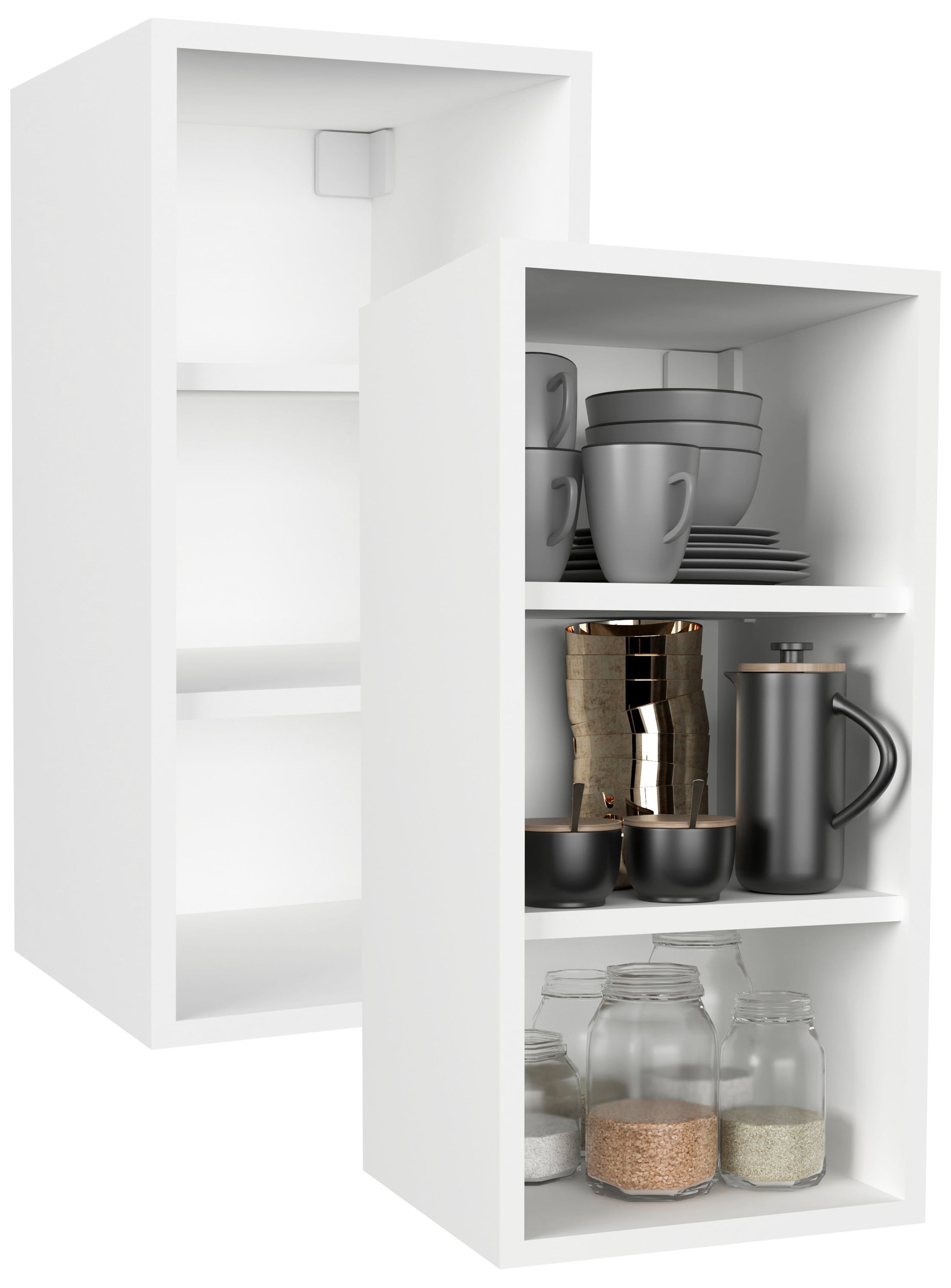 VCM K&uuml;chenregal h&auml;ngend | Ma&szlig;e ca. H. 60 x B. 30 x T. 29 cm | H&auml;ngeregal | Wandregal | K&uuml;chenm&ouml;bel &ndash; Esilo 