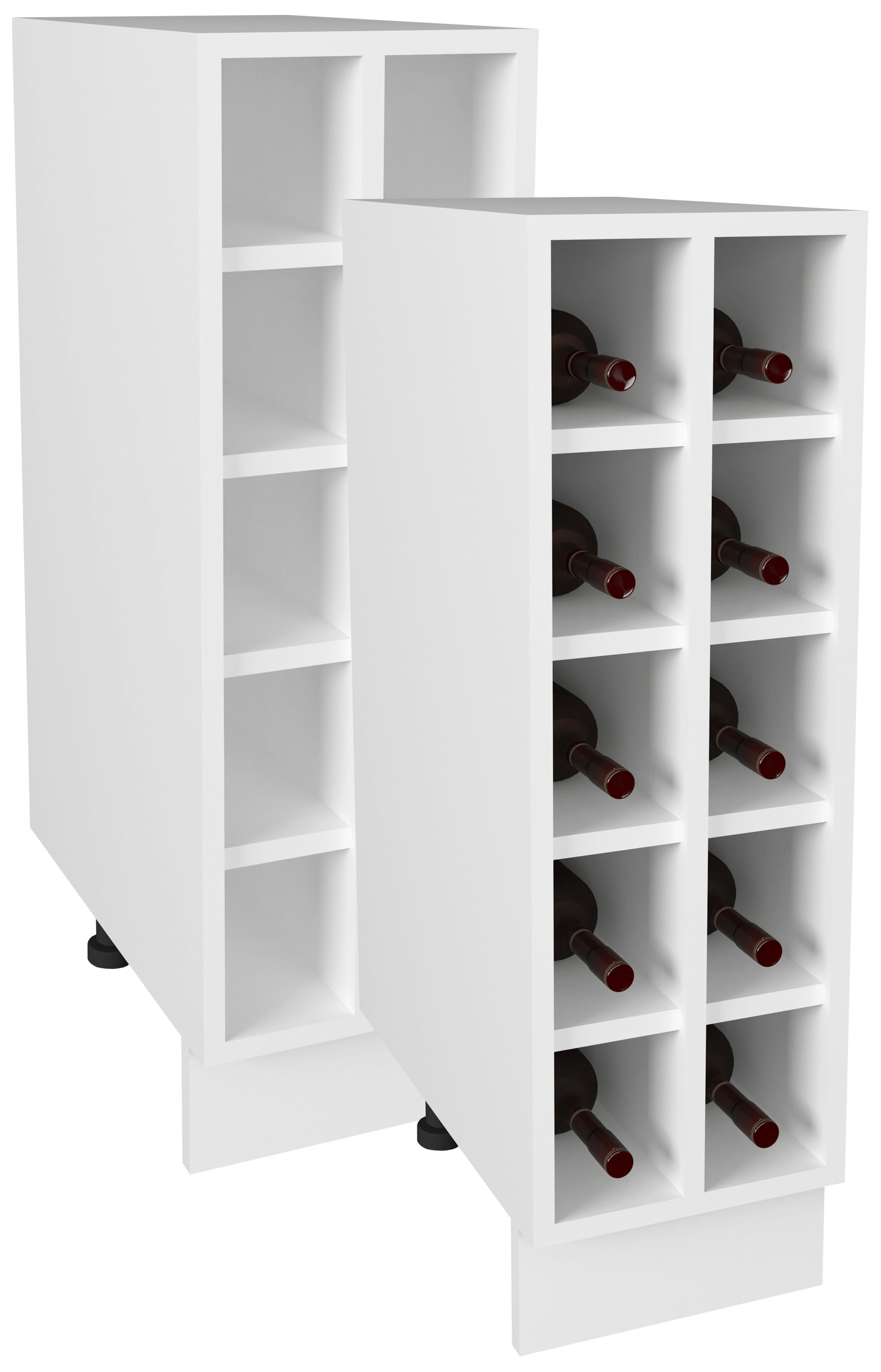 VCM Weinregal | Ma&szlig;e ca. H. 82 x B. 25 x T. 44 cm | K&uuml;chenregal f&uuml;r Flaschen | Regal - Esilo 