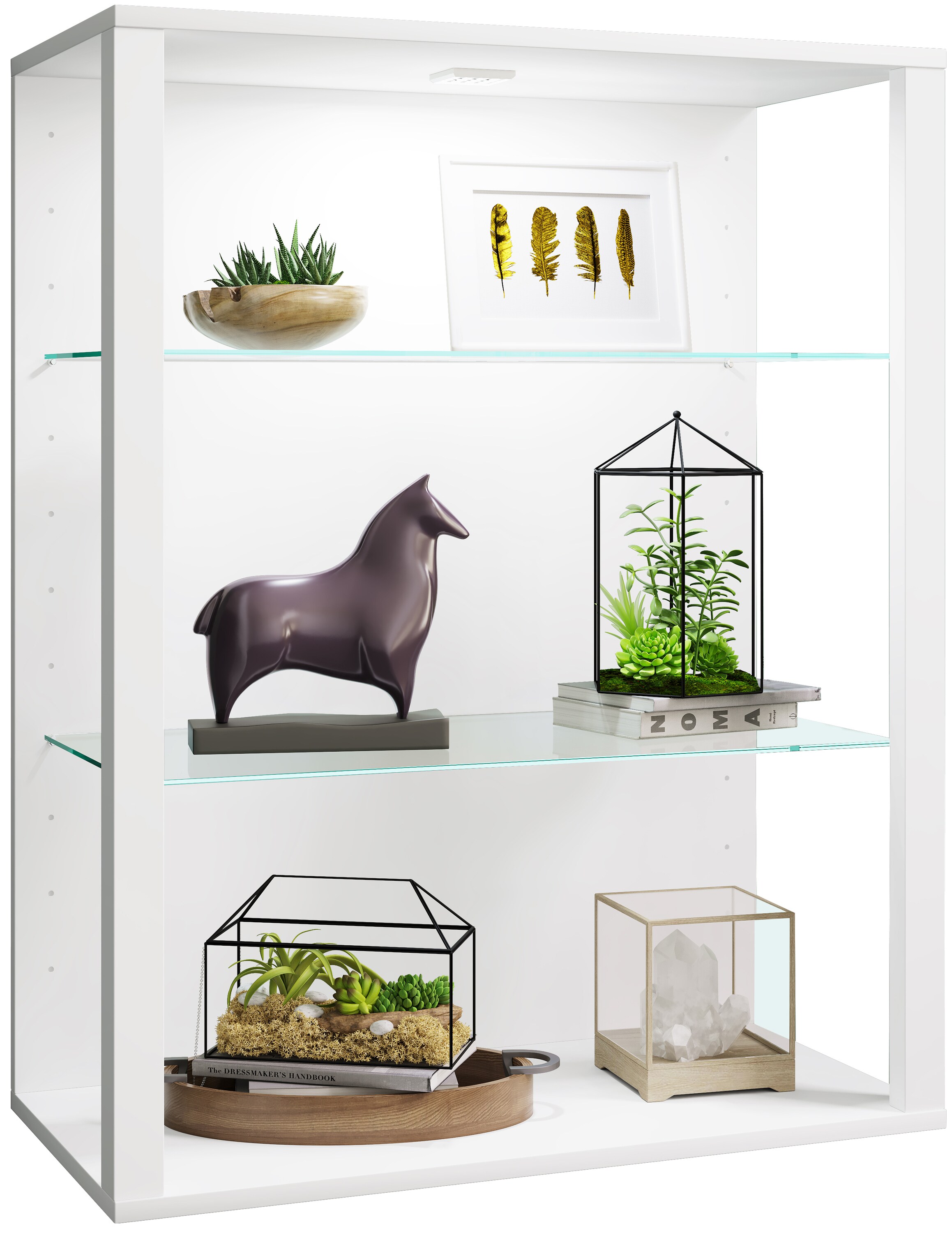 VCM Hängevitrine Mit ESG-Sicherheitsglas | 80x60x35 Cm Wandvitrine Für Sammlerstücke