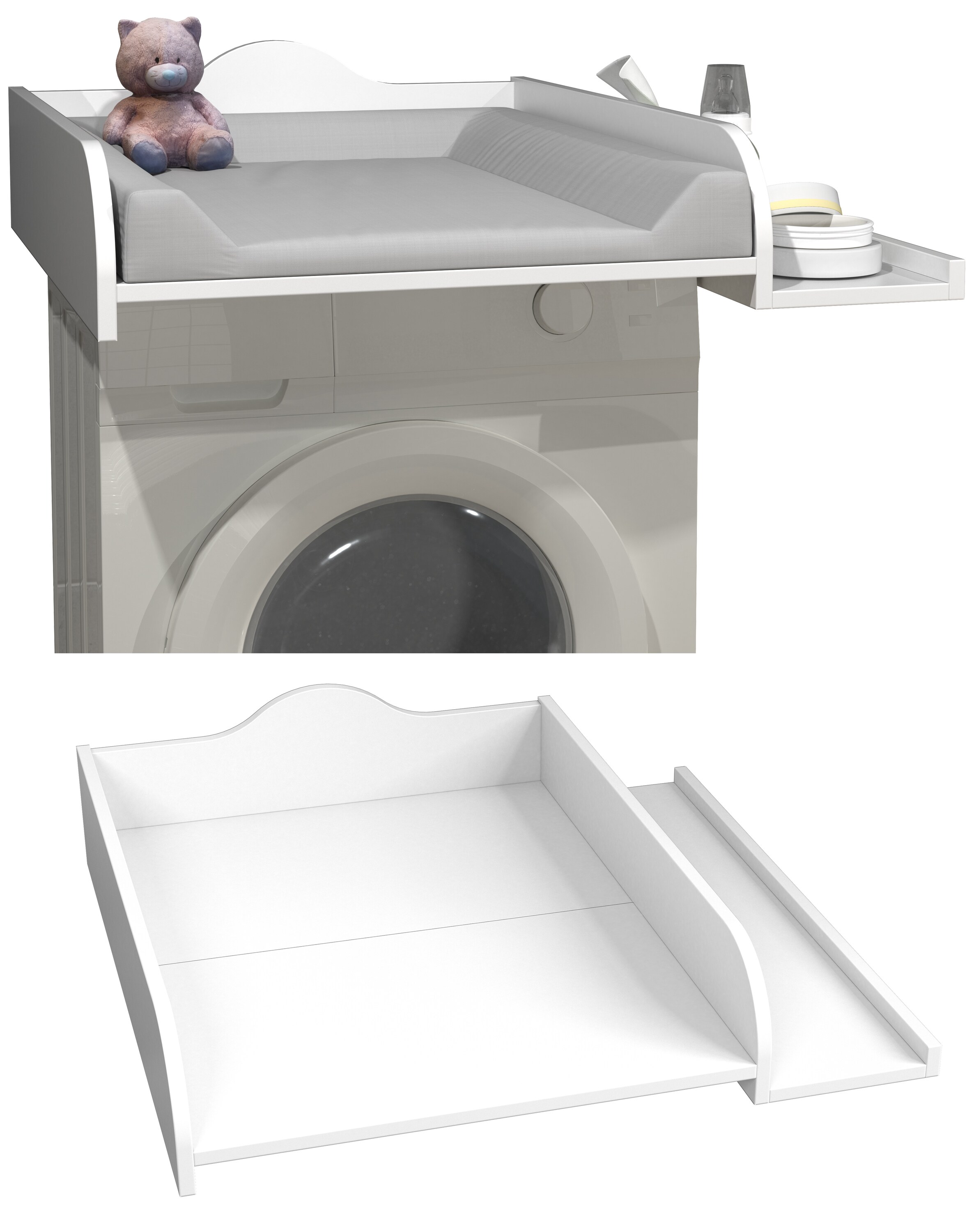 VCM Wickelaufsatz | Wickelauflage | Ma&szlig;e ca. H. 15 x B. 81 x T. 72 cm | Wickelauflage f&uuml;r Schr&auml;nke - Malira L 