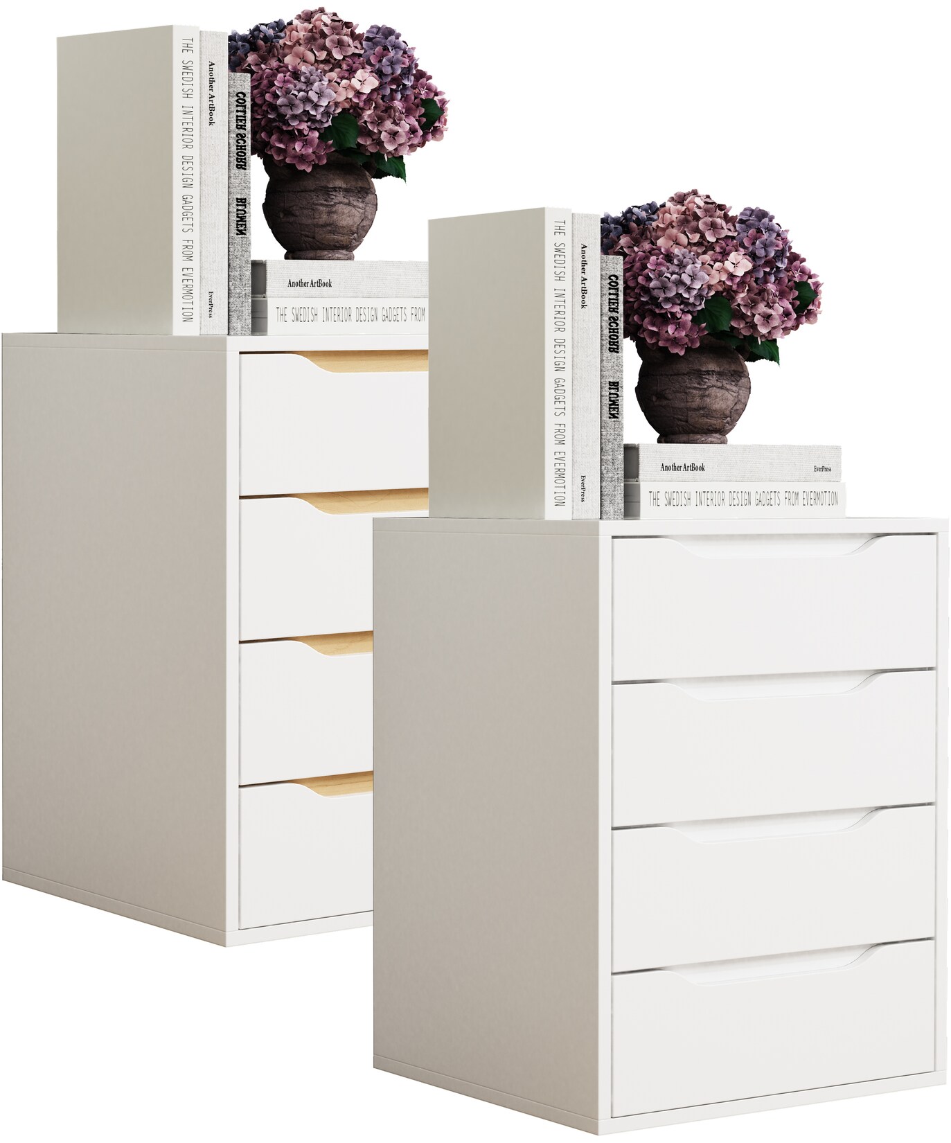 VCM Nachttisch "Holz Nachtschrank Nachttisch Schublade Malira L" 1 Stk. tlg.