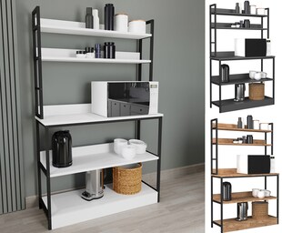 VCM Küchenregal | Maße ca. H. 161 x B. 101 x T. 36 cm | ausreichend Stauraum | Regal | Küchenmöbel - Insasi 