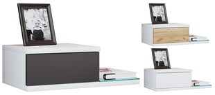 VCM Nachtschrank | Wandschublade | Wandboard | Nachttisch | Maße ca. H. 15 x B. 48 x T. 28 cm - Konsila M 