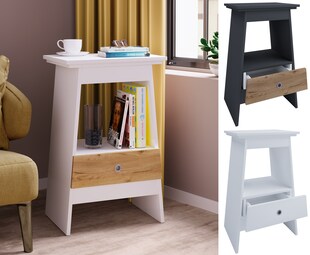 VCM Nachtschrank | Beistelltisch | Couchtisch |Nachttisch Wohnzimmertisch |Kaffeetisch | Maße ca. H. 73 x B. 45 x T. 35 cm - Spidali 