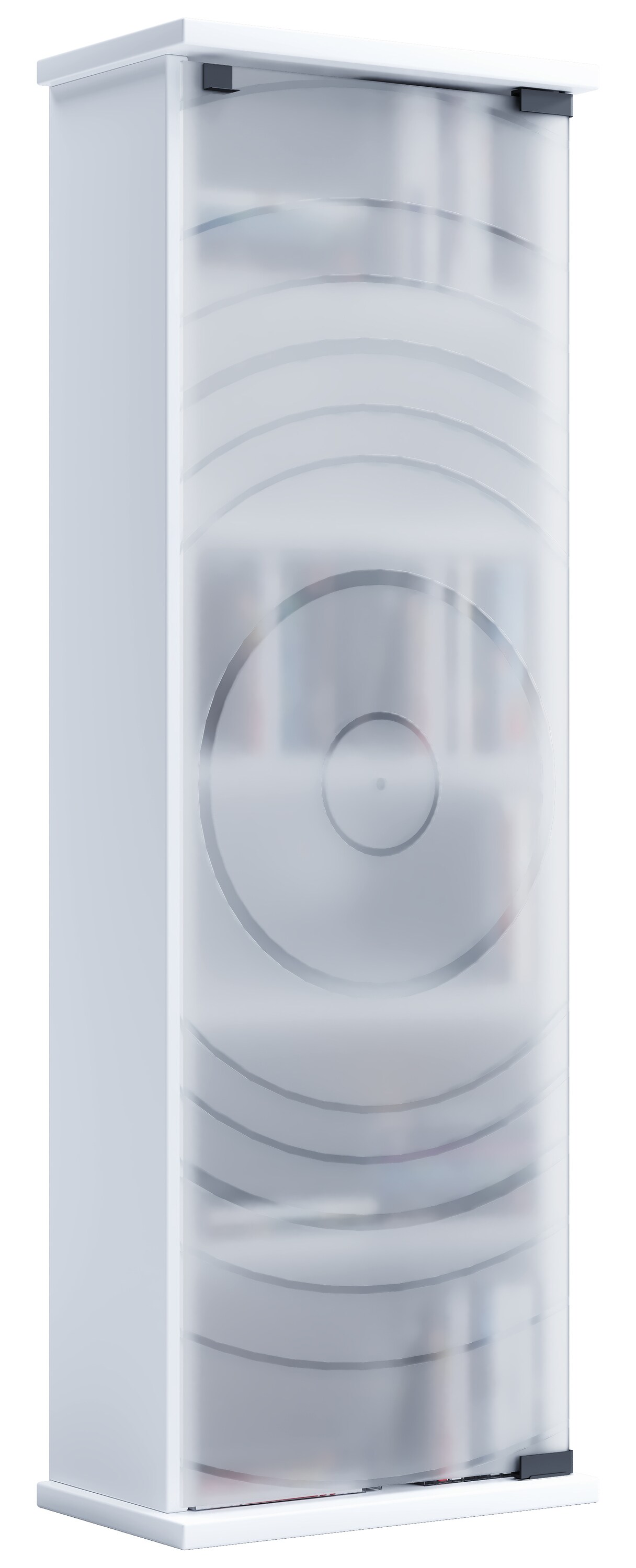 VCM Holz CD DVD Stand Regal | platzsparender CD Schrank mit 1 ESG-Sicherheitsglast&uuml;r f&uuml;r 150 CDs oder 65 DVDs | Ma&szlig;e: H. 92 x B. 31 x T. 18 cm | 5 variable Einlegb&ouml;den &ndash; Tilano M 