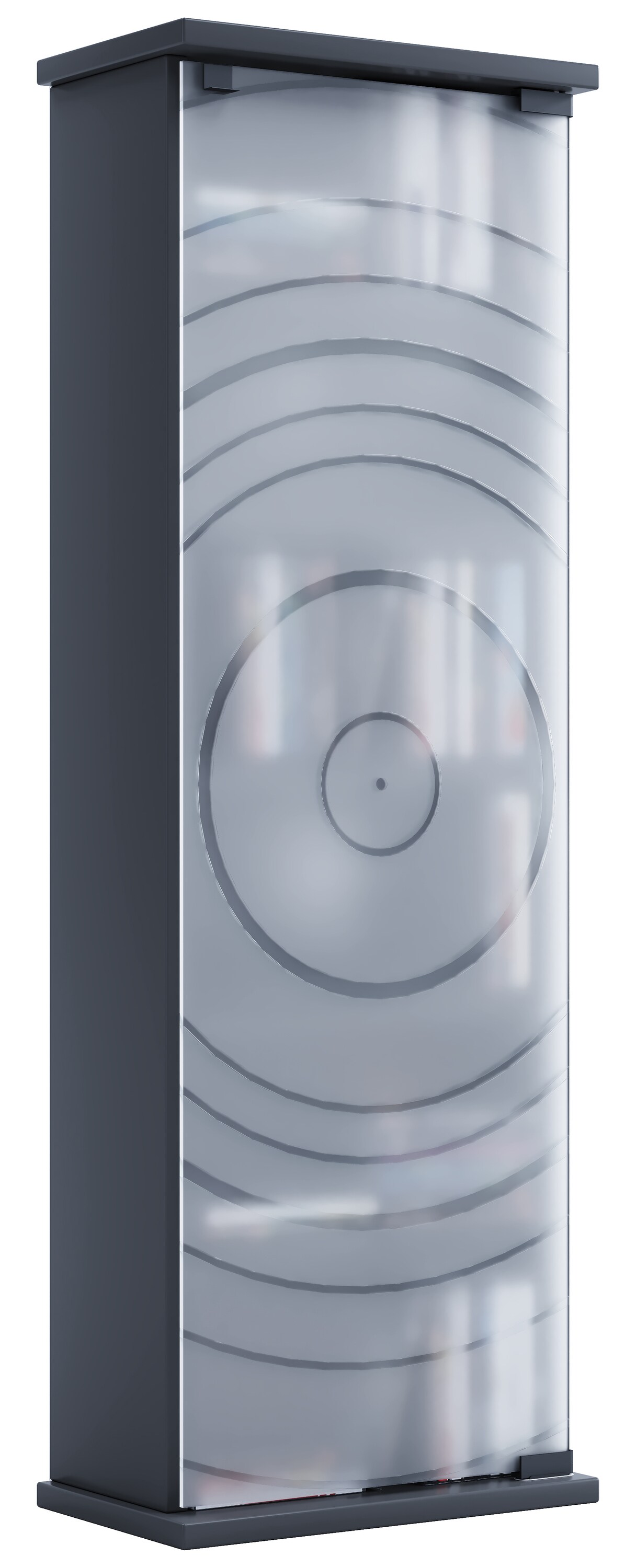 VCM Holz CD DVD Stand Regal | platzsparender CD Schrank mit 1 ESG-Sicherheitsglast&uuml;r f&uuml;r 150 CDs oder 65 DVDs | Ma&szlig;e: H. 92 x B. 31 x T. 18 cm | 5 variable Einlegb&ouml;den &ndash; Tilano M 