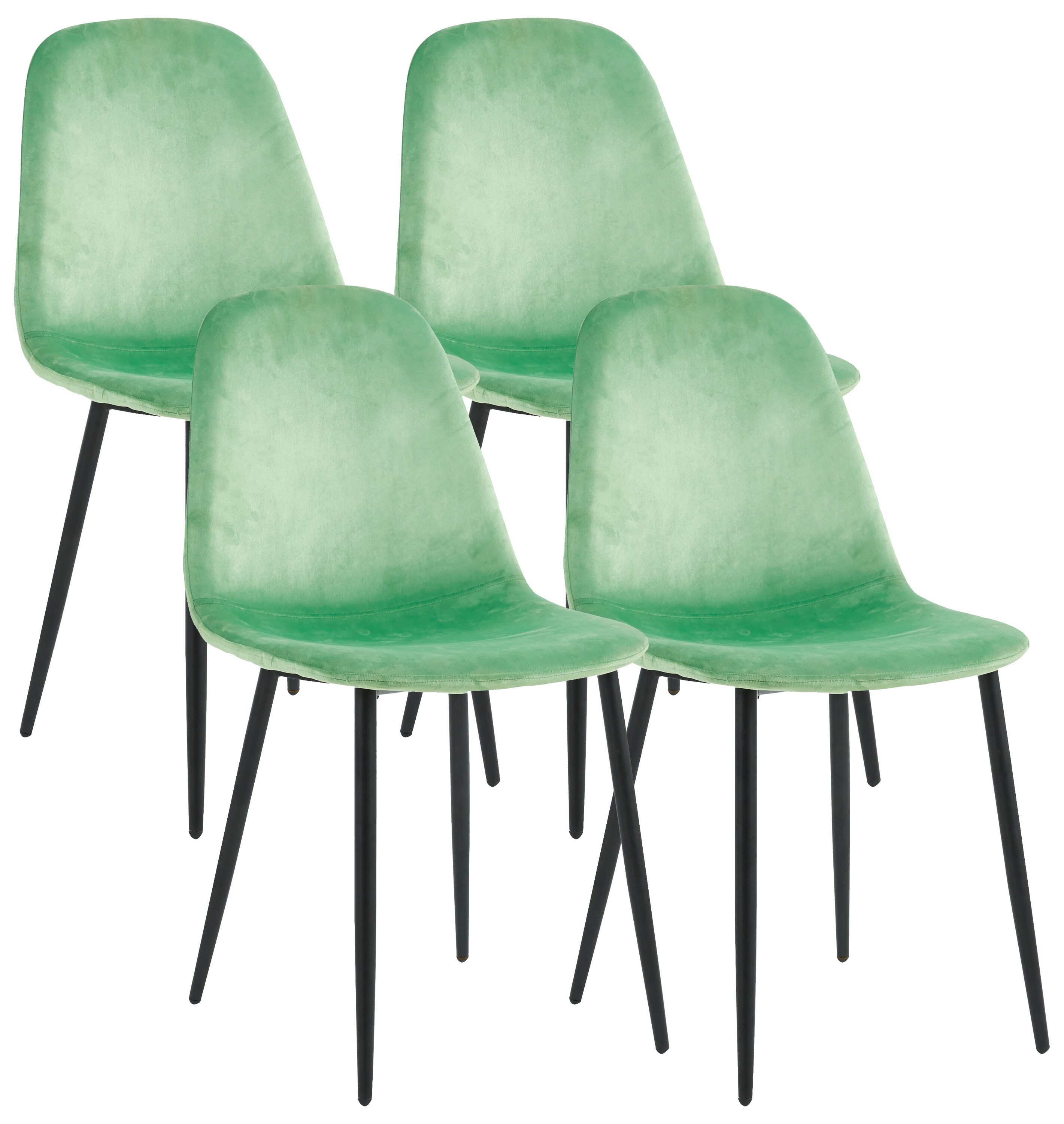 VCM 4er Esszimmerst&uuml;hle | skandinavischer gepolsterter K&uuml;chenstuhl | Ma&szlig;e ca. H. 83 x B. 54 x T. 59 cm | bequeme R&uuml;ckenlehne | Esszimmerstuhl - Fiolo 