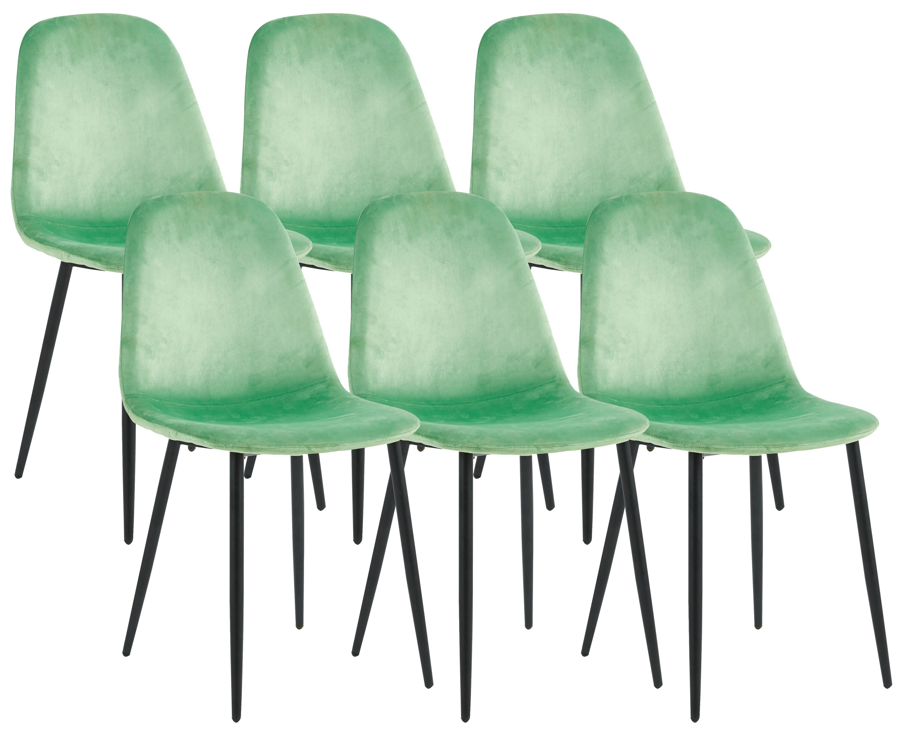 VCM 6er Esszimmerst&uuml;hle | skandinavischer gepolsterter K&uuml;chenstuhl | Ma&szlig;e ca. H. 83 x B. 54 x T. 59 cm | bequeme R&uuml;ckenlehne | Esszimmerstuhl - Fiolo 