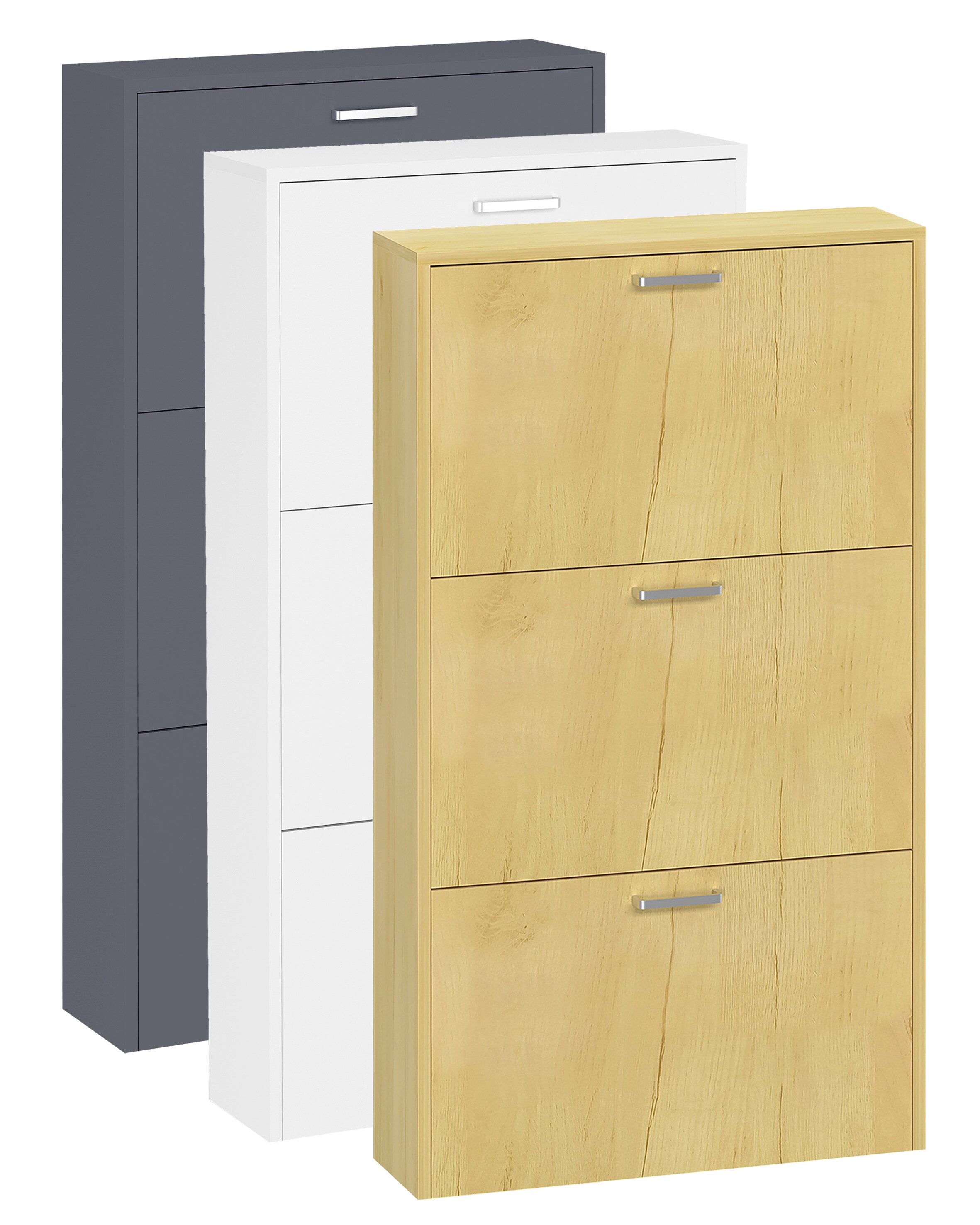 VCM Holz Regal Kipper Schuhregal Schuhschrank Schuhkipper 3 Sulos M 