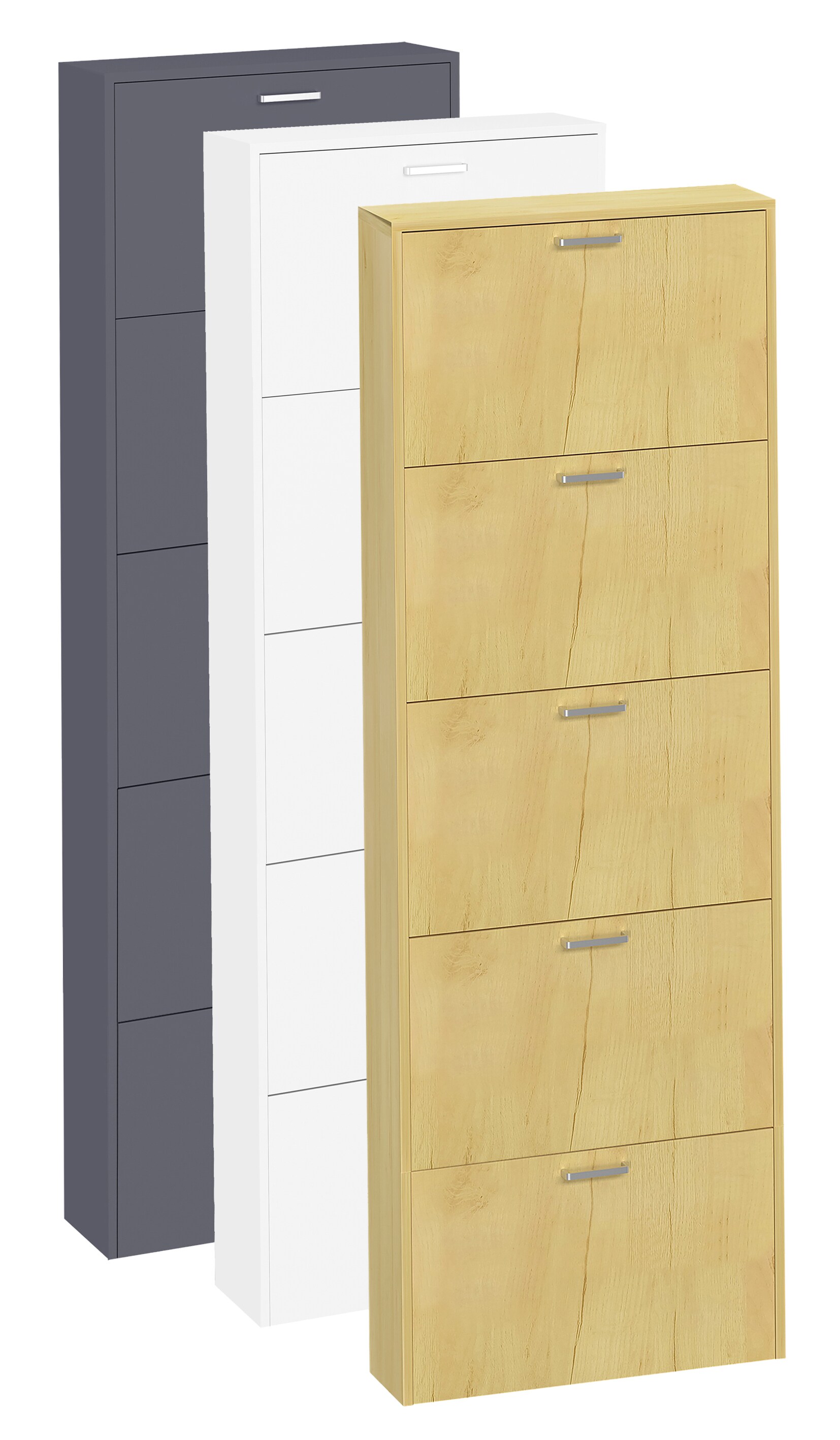 VCM Holz Regal Kipper Schuhregal Schuhschrank Schuhkipper 5 Sulos XL 