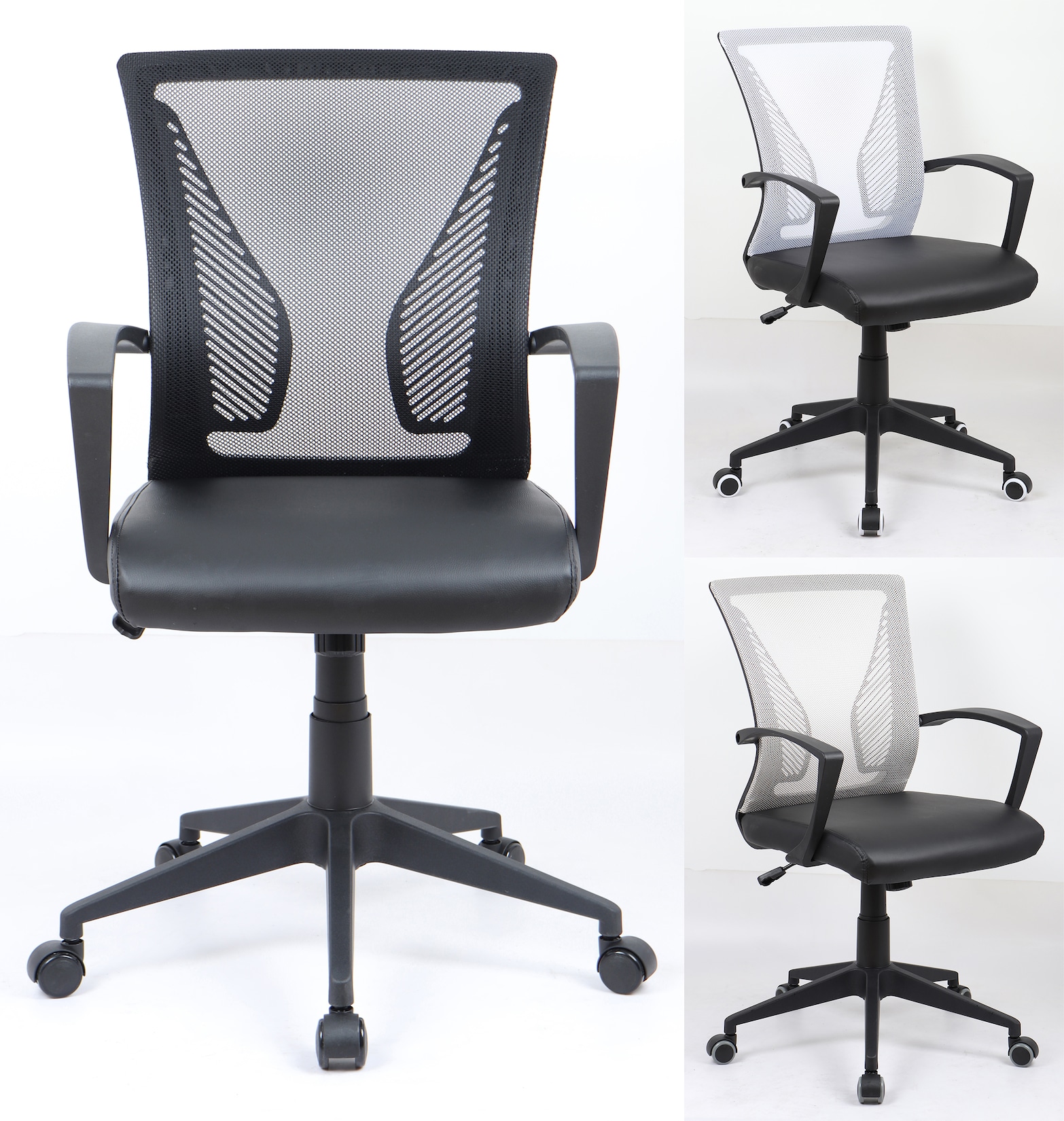 VCM Bürostuhl ergonomisch Drehstuhl höhenverstellbar Bürostuhl für Büro & Home office - Offilo PU