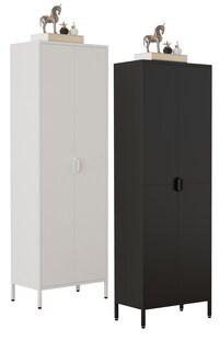 VCM Büroschrank mit 4 Fächern | Bücherschrank | Metallschrank | Maße ca. H. 180 x B. 60 x T. 35 cm - Flokas XL 