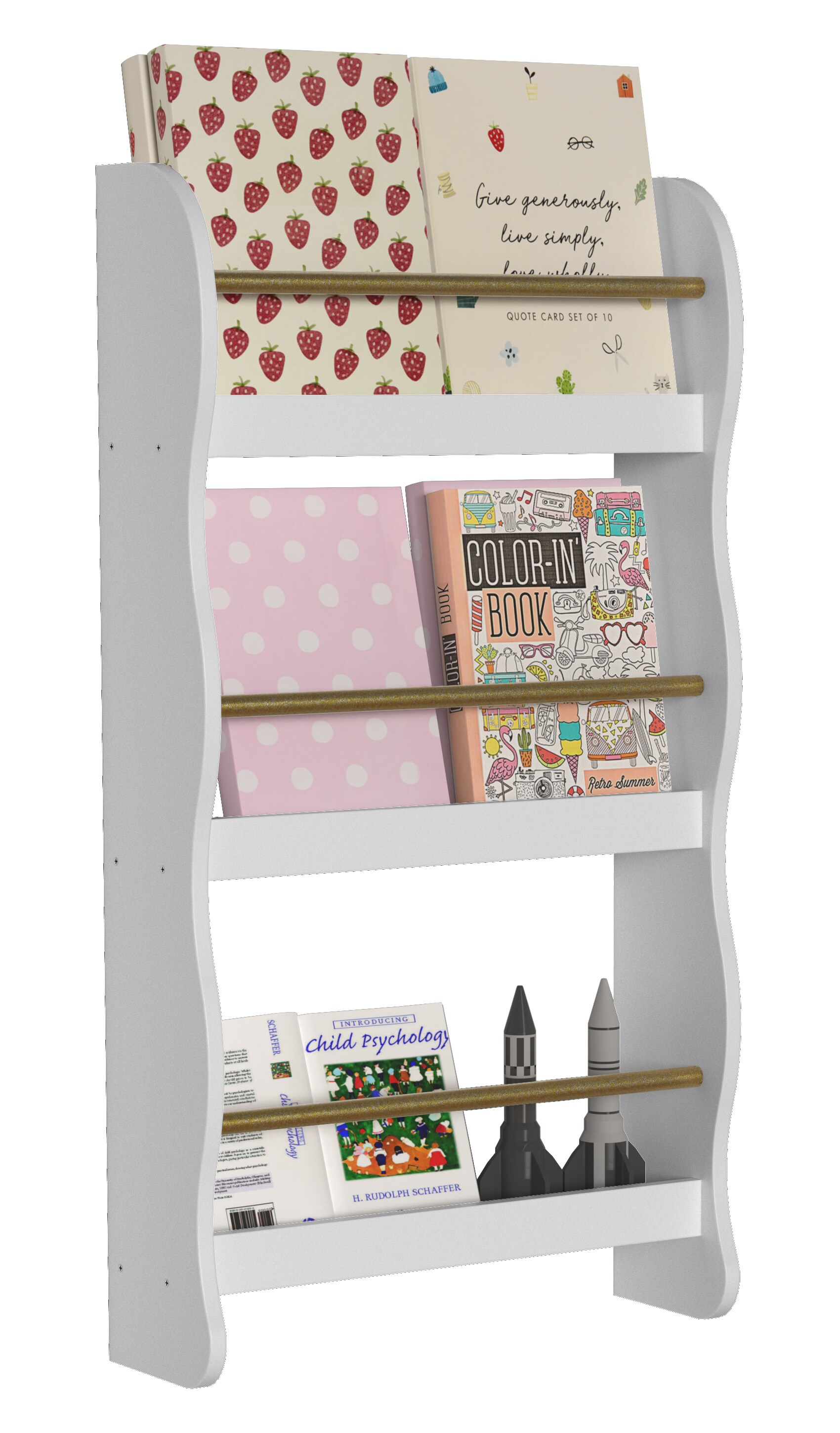 VCM Holzregal h&auml;ngend | platzsparendes Kinder Regal | Ma&szlig;e: H. 80 x B. 43 x T. 14 cm | Elegantes Regal h&auml;ngend | Aufbewahrungsregal | B&uuml;cherregal | Wandboard - Kilaro 