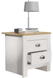 VCM Nachtschrank | Beistelltisch | Nachttisch | Maße ca. H. 48 x B. 45 x T. 40 cm - Balusa 