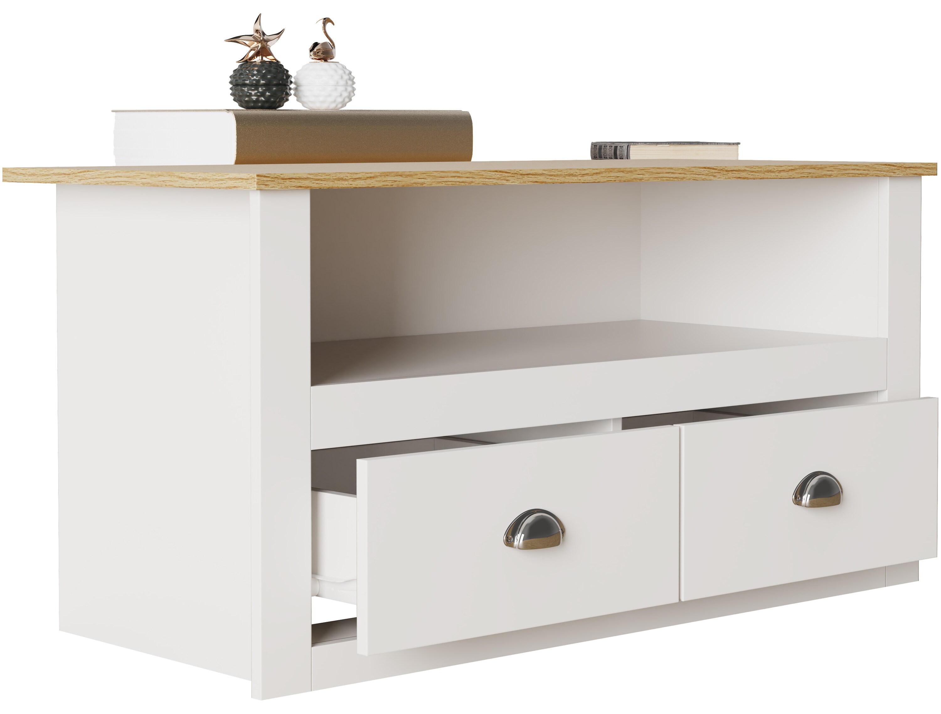 VCM TV M&ouml;bel | Lowboard | Fernsehregal mit ausreichend Stauraum | Ma&szlig;e H. 54 x B. 99 x T. 44 cm | Fernseh M&ouml;bel &ndash; Balusa 