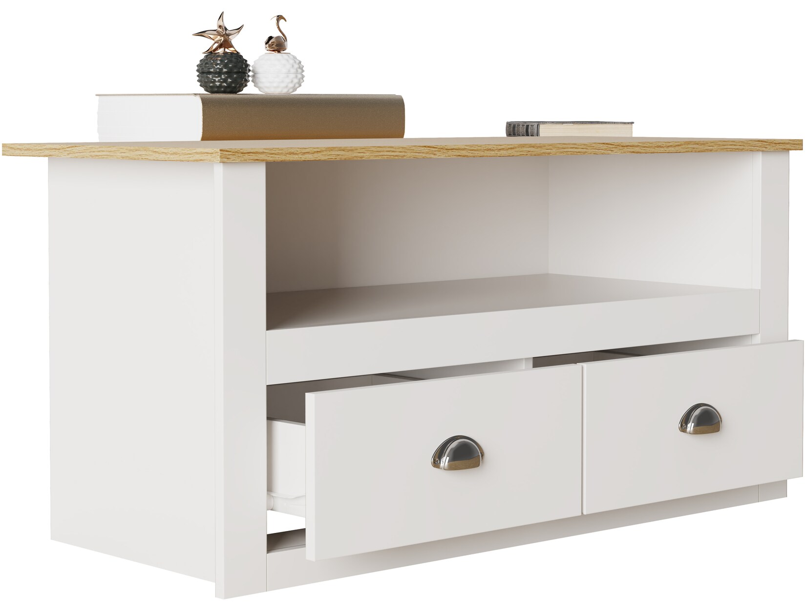VCM TV Möbel   Lowboard   Fernsehregal mit ausreichend Stauraum   Maße H. 54 x B. 99 x T. 44 cm   Fernseh Möbel – Balusa