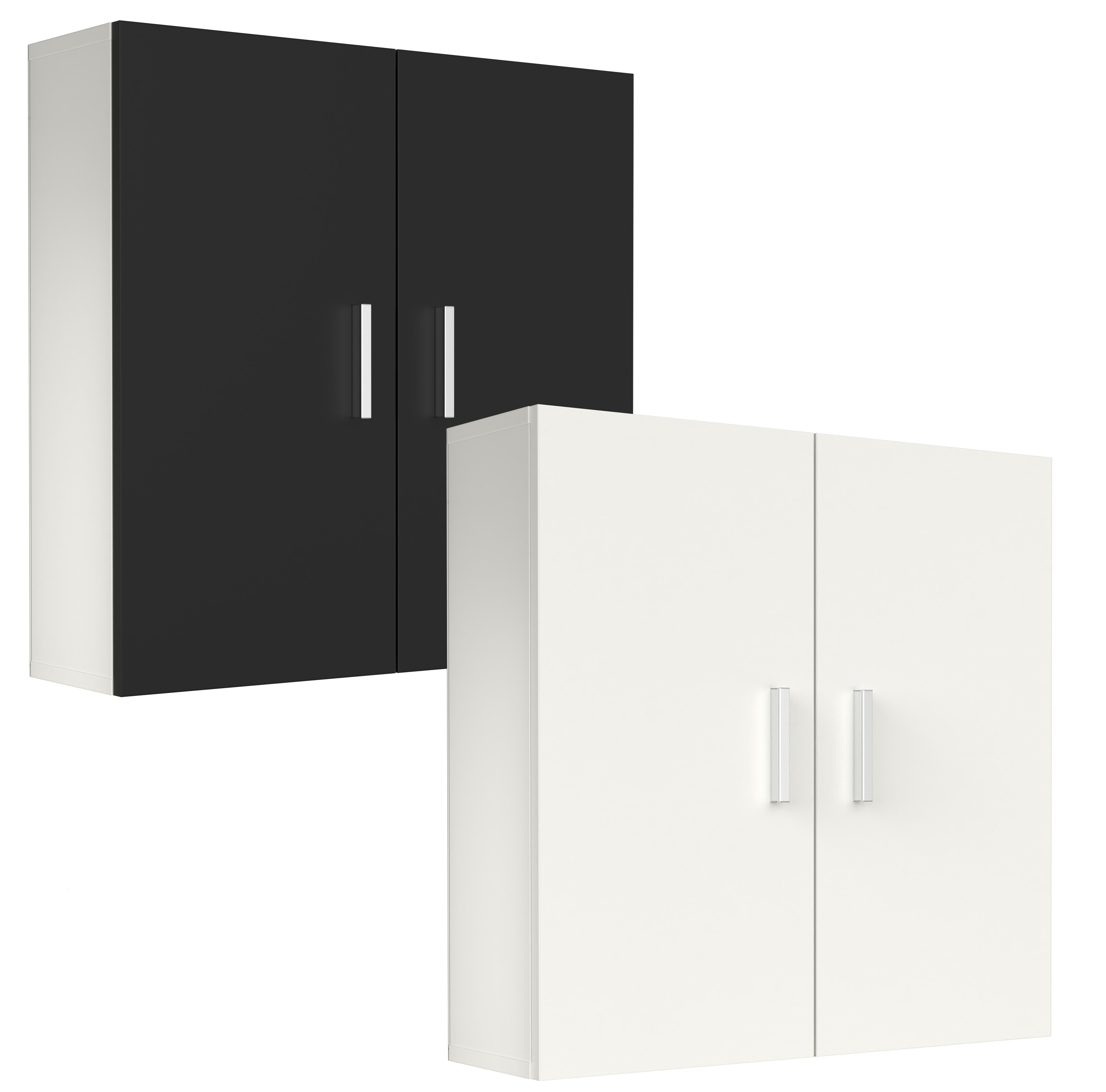 VCM Holz Wandschrank | Badschrank | Ma&szlig;e: H. 60 x B. 60 x T. 18 cm | 2 T&uuml;ren | 2 F&auml;cher - Zalo 