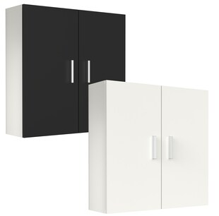 VCM Holz Wandschrank | Badschrank | Maße: H. 60 x B. 60 x T. 18 cm | 2 Türen | 2 Fächer - Zalo 