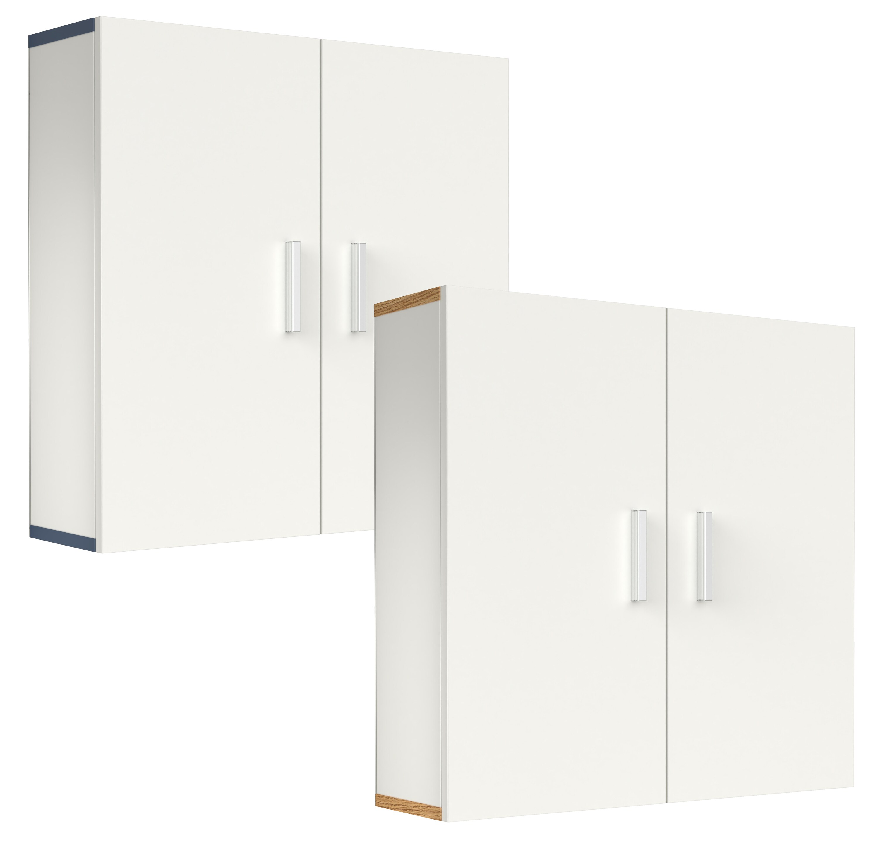 VCM Holz Wandschrank | Badschrank | Ma&szlig;e: H. 60 x B. 60 x T. 18 cm | 2 T&uuml;ren | 2 F&auml;cher &ndash;Landos 