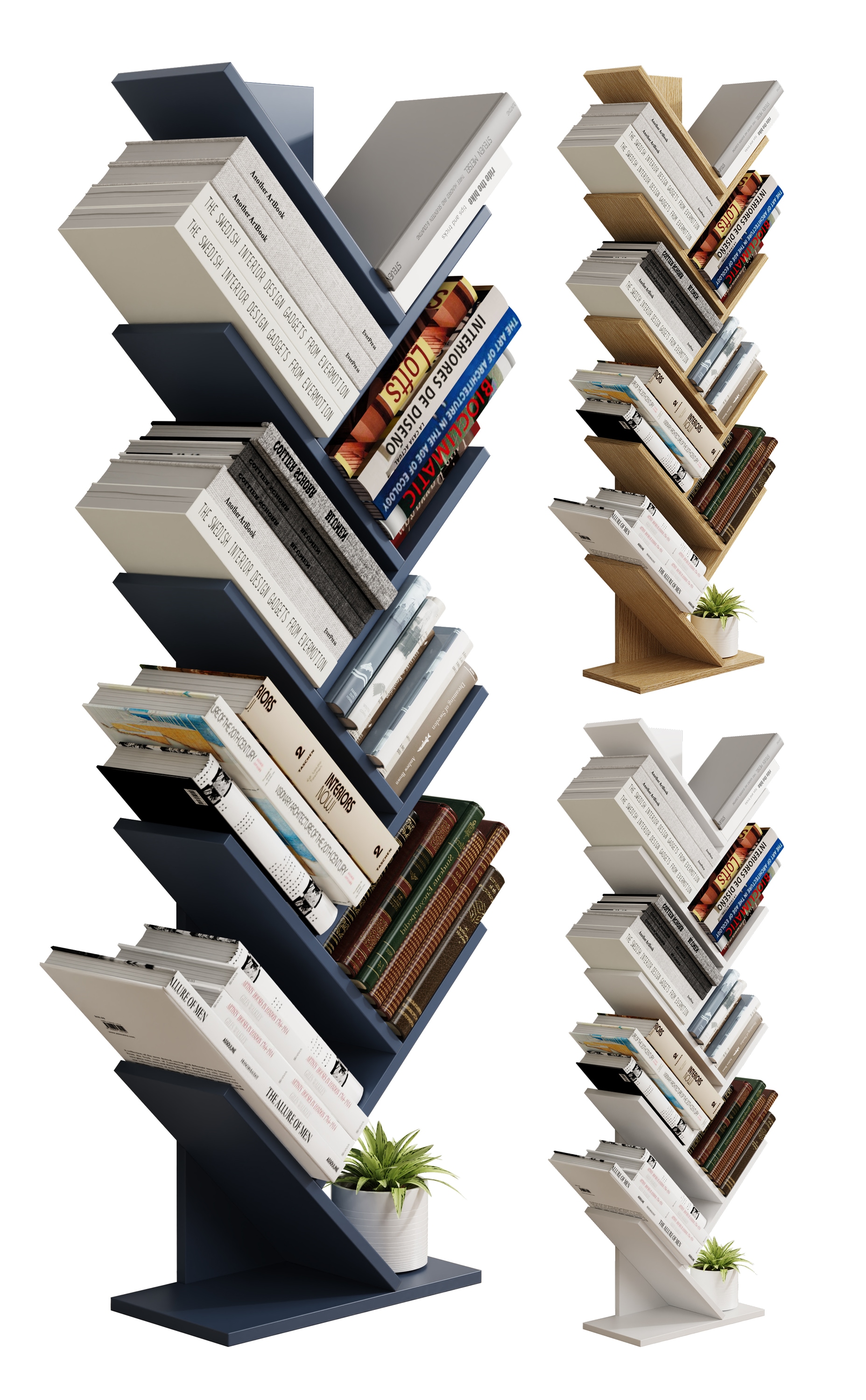 VCM Holz Aufbewahrung Stand Regal B&uuml;cherregal Deko B&uuml;cher Standregal Nulis XL 