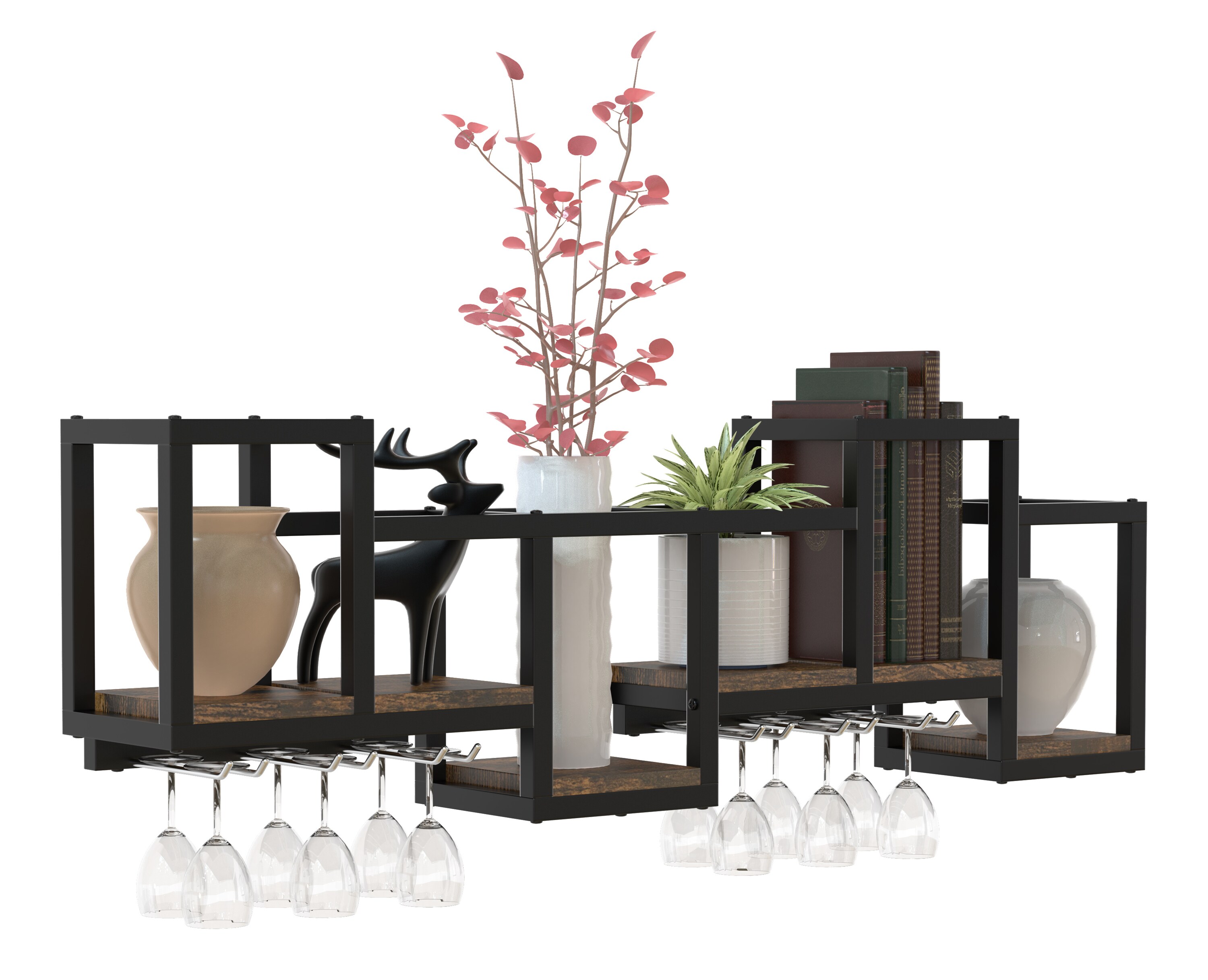 VCM K&uuml;chenregal h&auml;ngend | Ma&szlig;e ca. H. 26 x B. 108 x T. 18 cm | H&auml;ngeregal | Wandregal | K&uuml;chenm&ouml;bel &ndash; Kolari M 