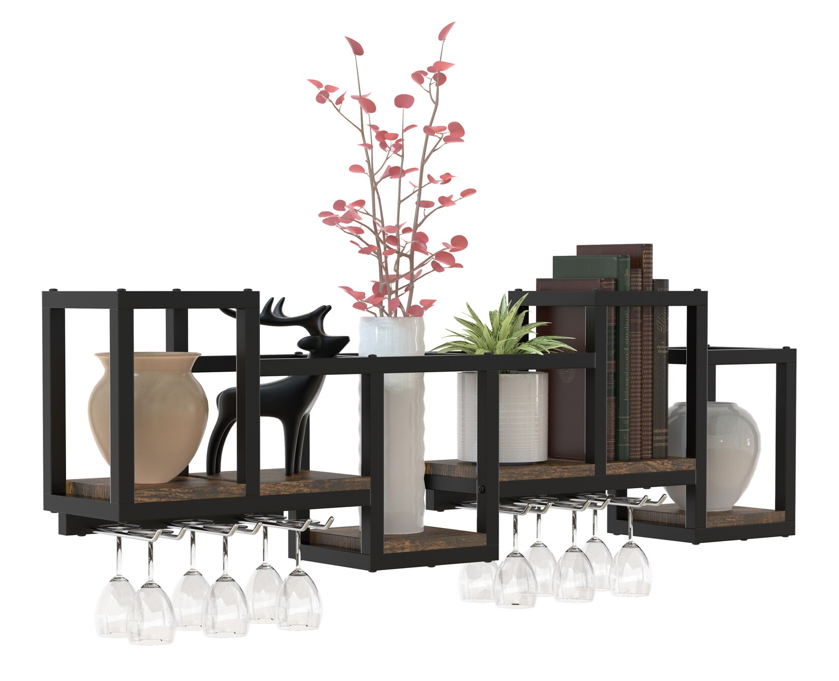 VCM Küchenregal hängend Maße ca. H. 26 x B. 108 x T. 18 cm Hängeregal Wandregal Küchenmöbel - Kolari M