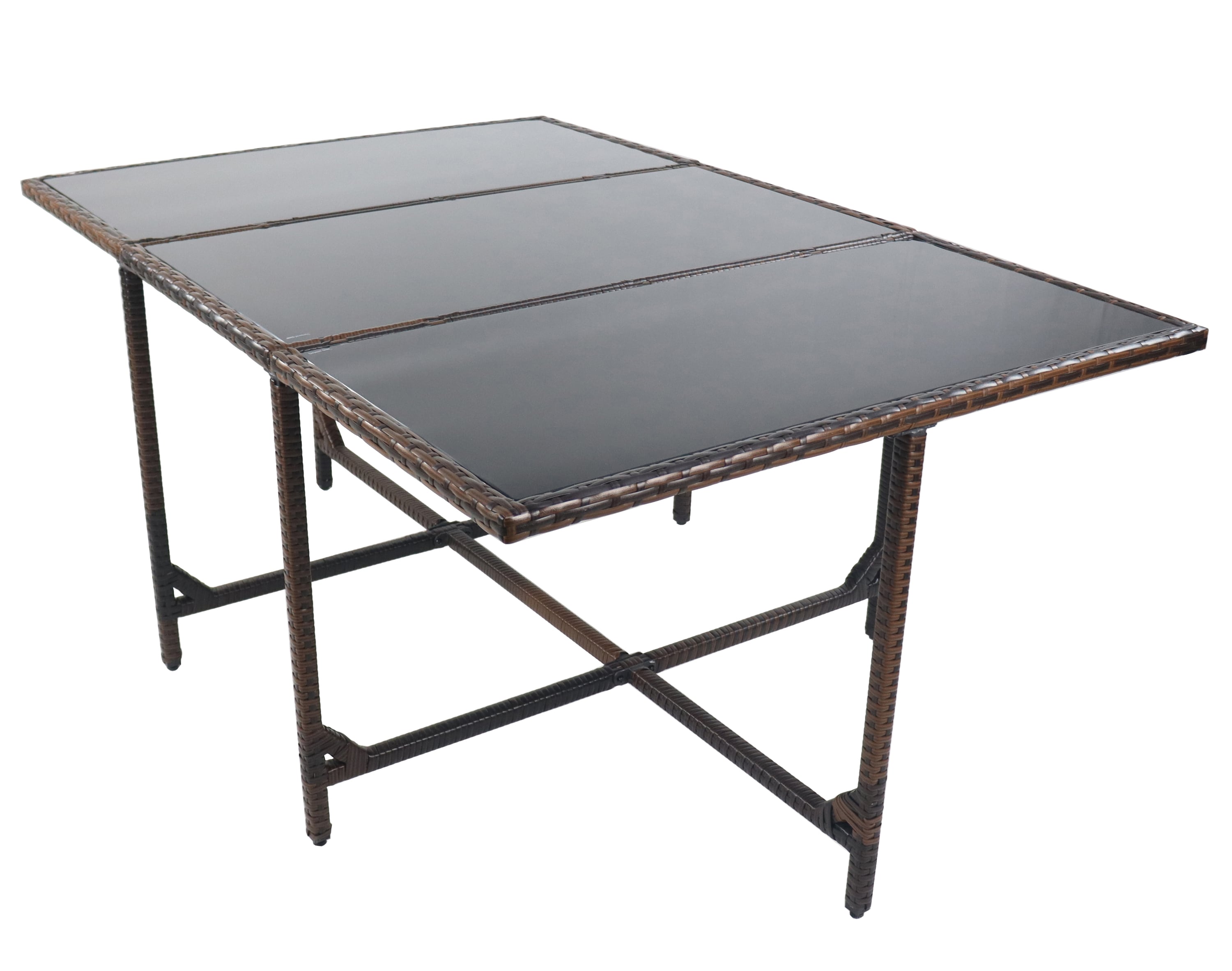 VCM Gartentisch | Tisch aus Rattan | Ma&szlig;e ca. H. 74 x B. 170 x T. 110 cm | Gartentisch | Gartenm&ouml;bel &ndash; Raloso 170x110 