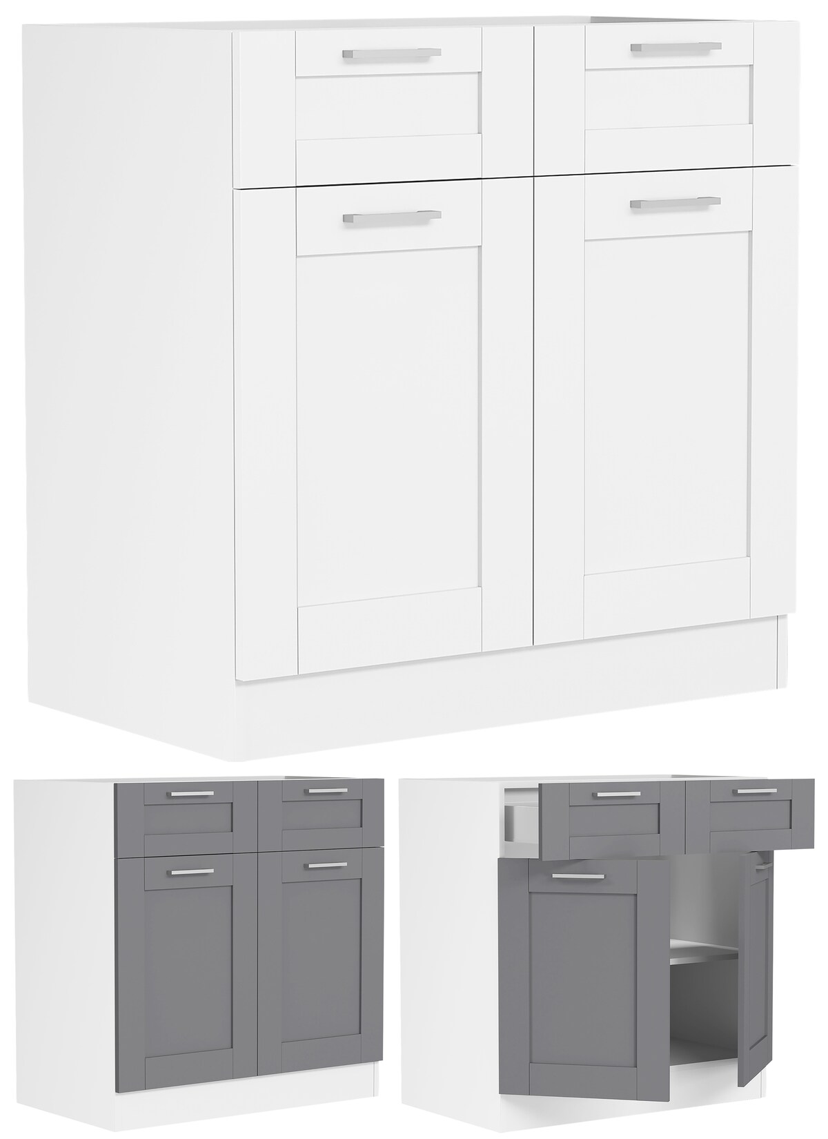 VCM Unterschrank "Küchenschrank 80 cm Unterschrank Schublade Colura" 1 Stk. tlg.