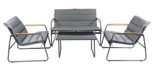 VCM 4-tlg Gartenmöbel Set | Sitzgruppe Essgruppe | 1xTisch, 2x Stühle, 1x Sofa | Tisch Maße ca. H. 41 x B. 74 x T. 45 cm | Garten Set 