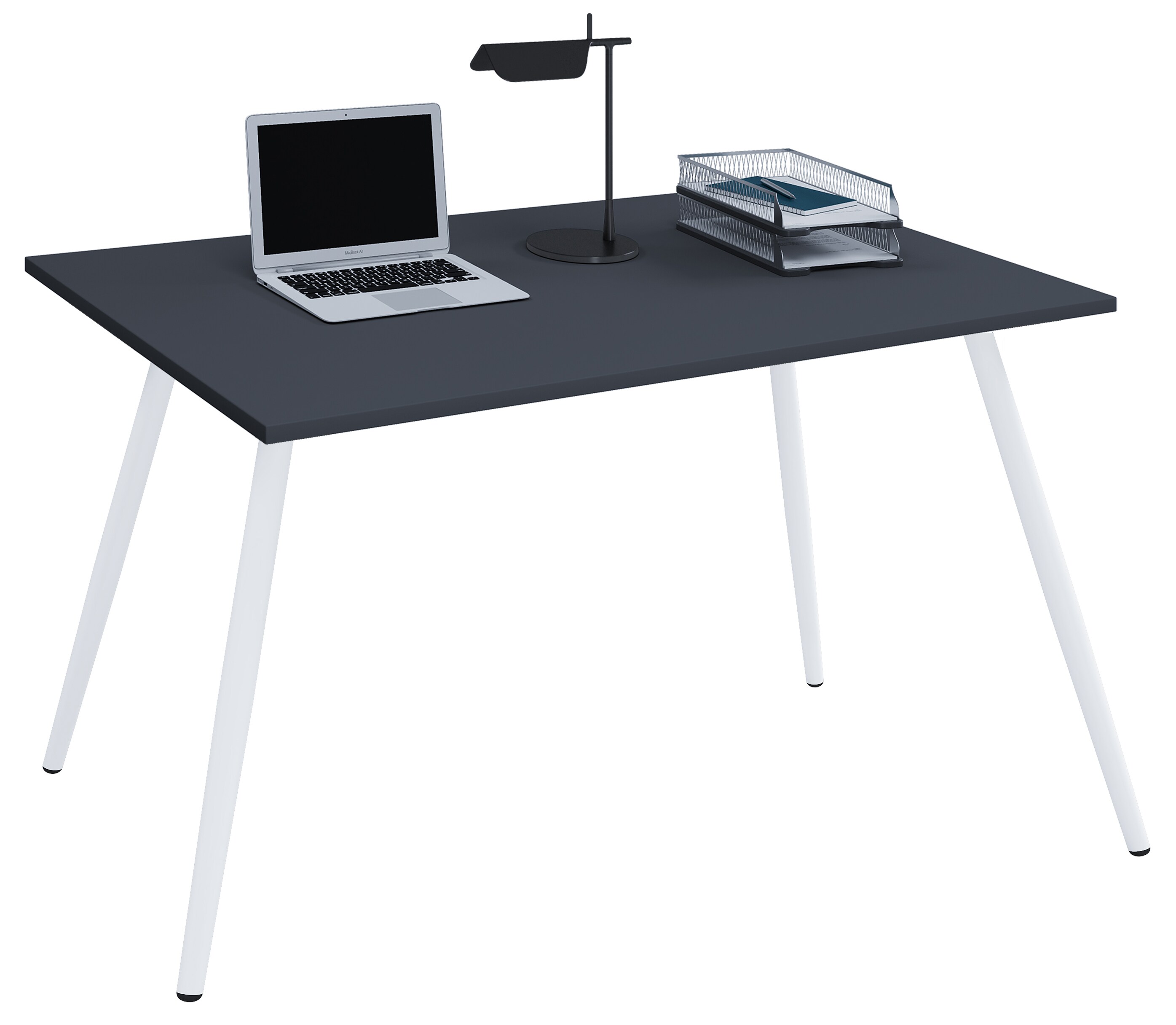 VCM Schreibtisch Computertisch B&uuml;rotisch Skandanivischer Retro Look Salia 80x50 cm 