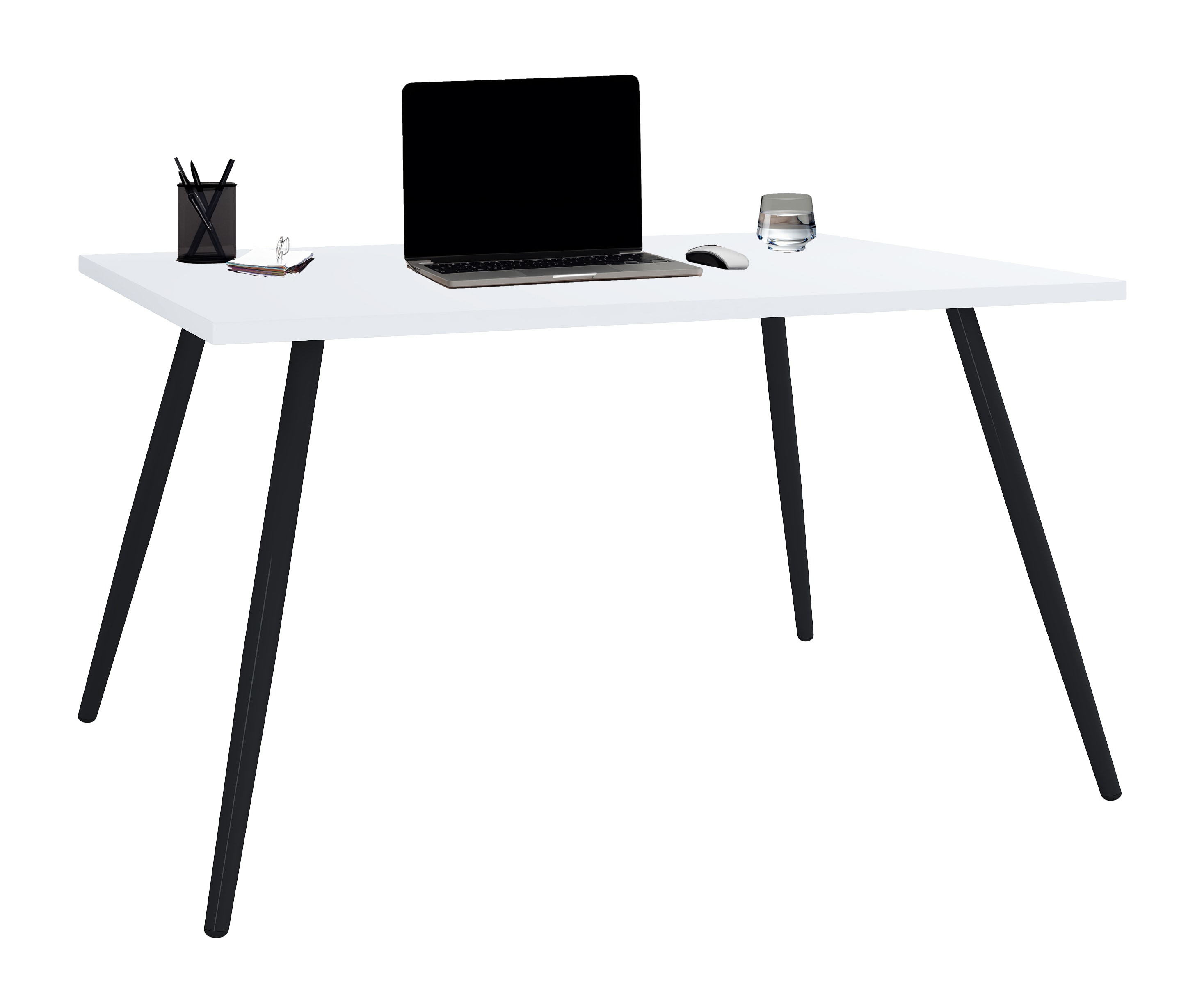 VCM Schreibtisch Computertisch B&uuml;rotisch Skandanivischer Retro Look Salia 80x50 cm 