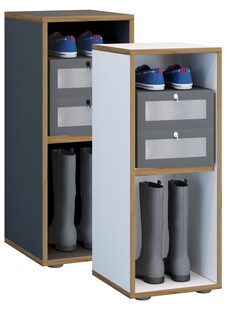 VCM Holzregal stehend | platzsparender Aktenschrank | Maße ca. H. 74 x B. 30 x T. 33 cm | Elegantes Regal | Büroregal – Salia 2fach B. 30 cm 