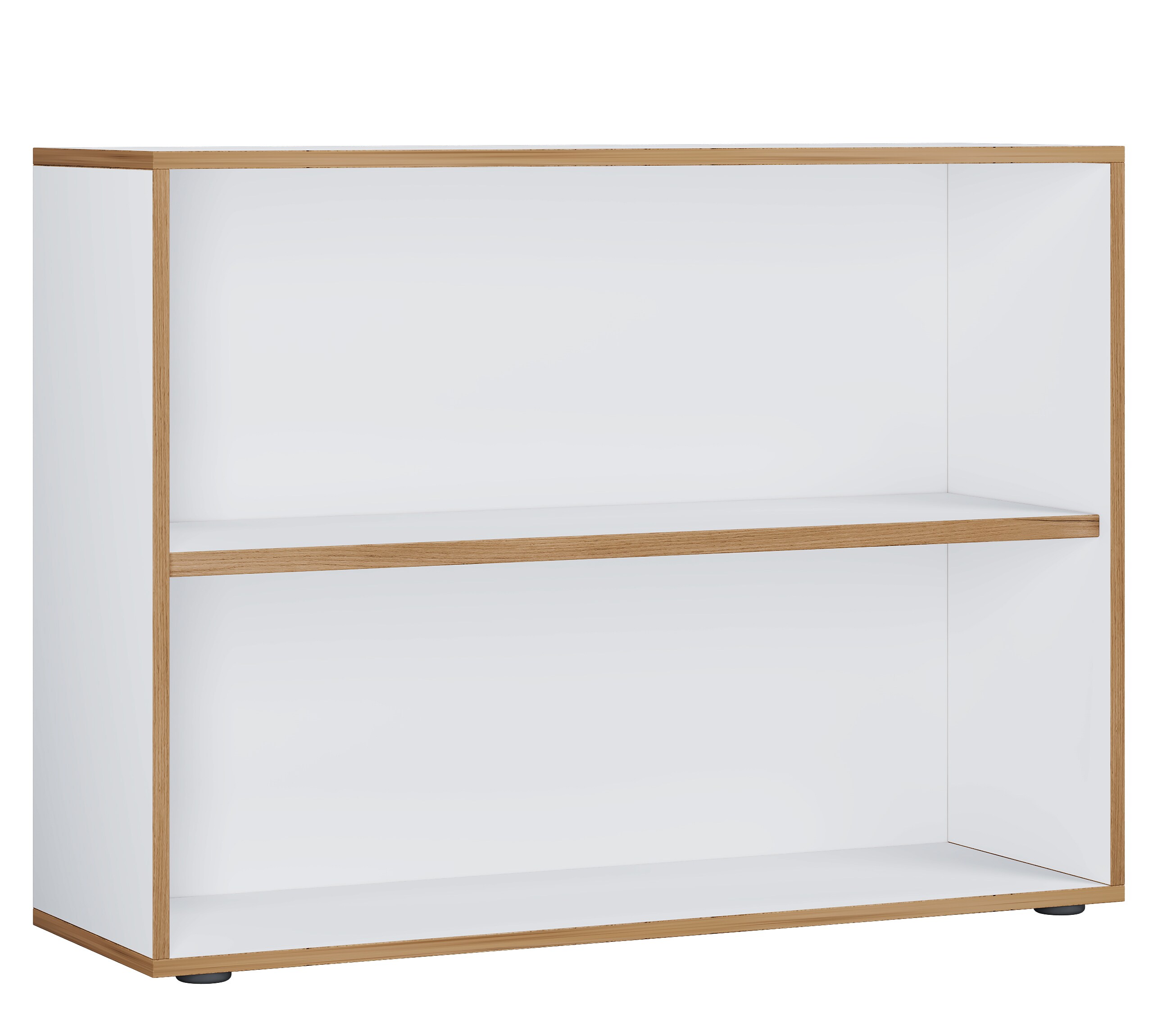 VCM Salia Scaffale In Legno Per Ufficio O Casa - 2 Scomparti, 74x100x33 Cm - Porta 24 Cartelle - Colore Anthracite - 3