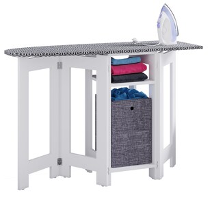 VCM Holz Kommode | Bügelbrett | Bügelschrank | Maße ca. H. 75  x B. 112 x T. 37 cm - Bigalos 