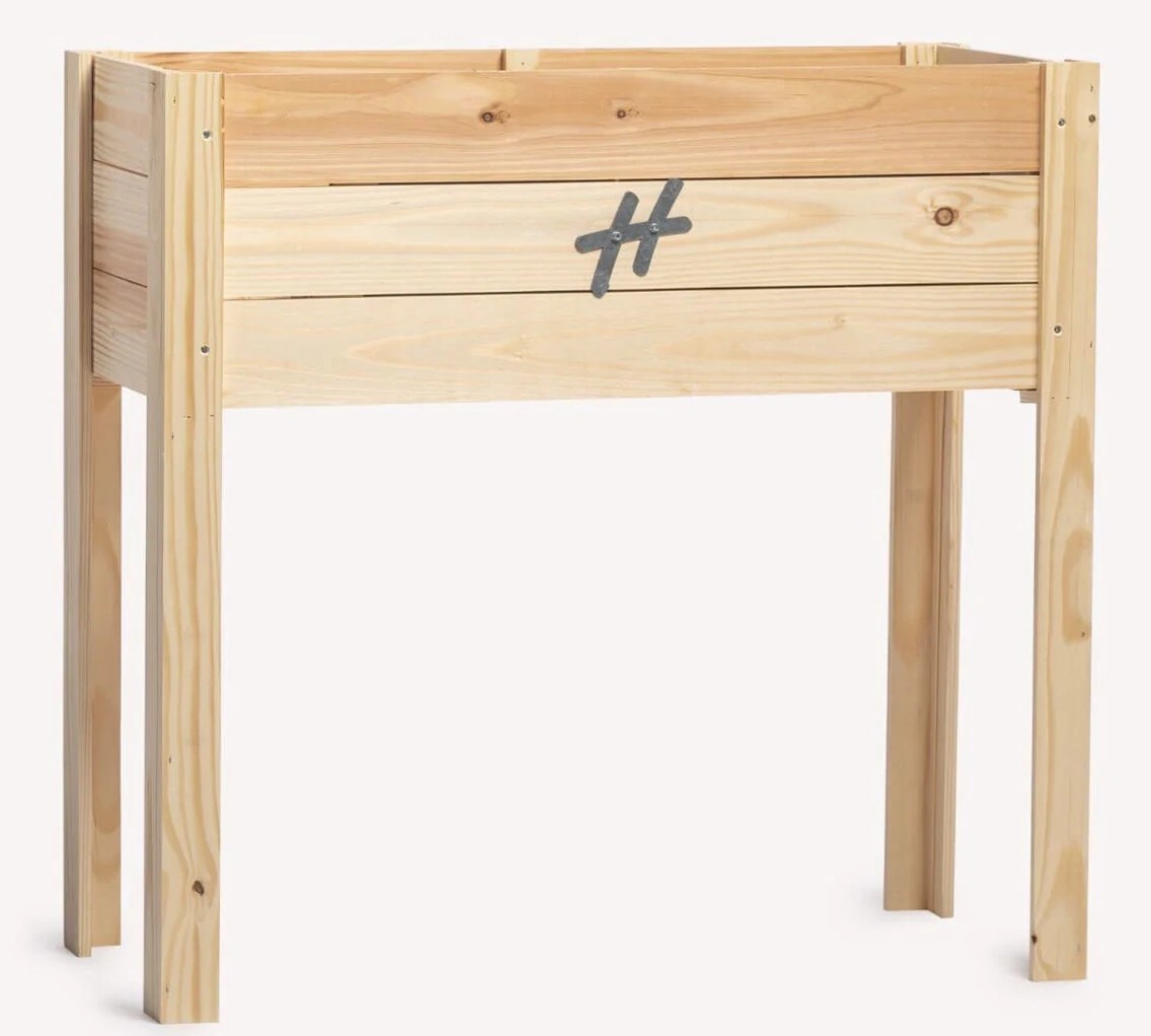 VCM Holz Hochbeet rechteckig, stehender Pflanzkasten f&uuml;r Garten Terrasse Balkon - H. 78 x B. 80 x. T. 38 cm 