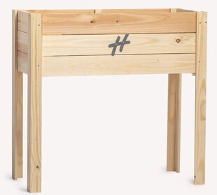 VCM Holz Hochbeet rechteckig, stehender Pflanzkasten für Garten Terrasse Balkon - H. 78 x B. 80 x. T. 38 cm 