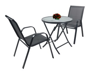 VCM 3-tlg Gartenmöbel Set | Sitzgruppe Essgruppe | 1xTisch, 2x Stühle | Tisch Maße ca. H. 70 x ? 70 cm | Garten Set - Sonlas 