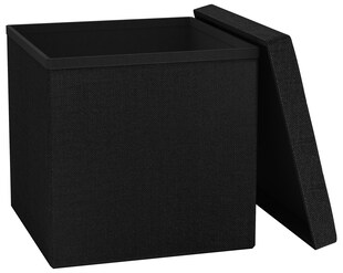 VCM Stoff Sitztruhe | Maße ca. H. 38 x B. 38 x T. 38 cm | Kiste für flexiblen Einsatz in allen Wohnräumen | Aufbewahrungsbox | Sitzhocker - Boxas 