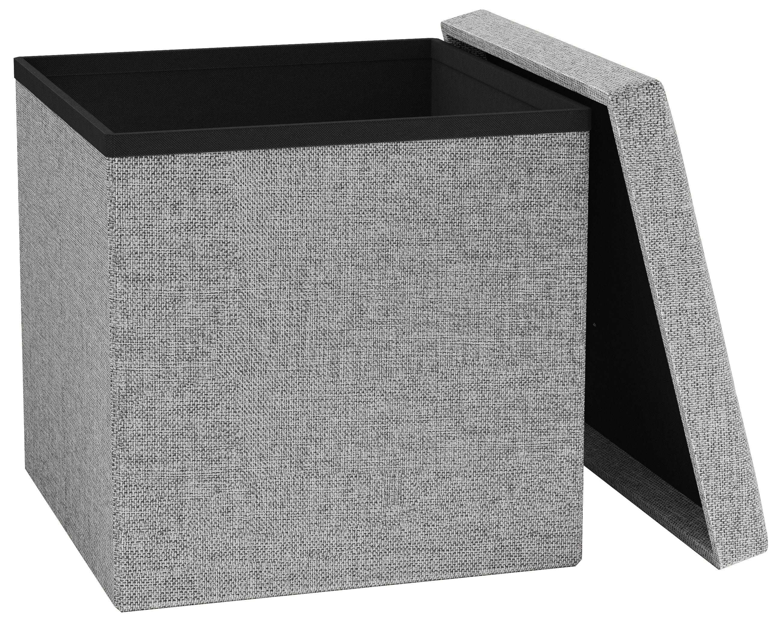 VCM Stoff Sitztruhe | Ma&szlig;e ca. H. 38 x B. 38 x T. 38 cm | Kiste f&uuml;r flexiblen Einsatz in allen Wohnr&auml;umen | Aufbewahrungsbox | Sitzhocker - Boxas 