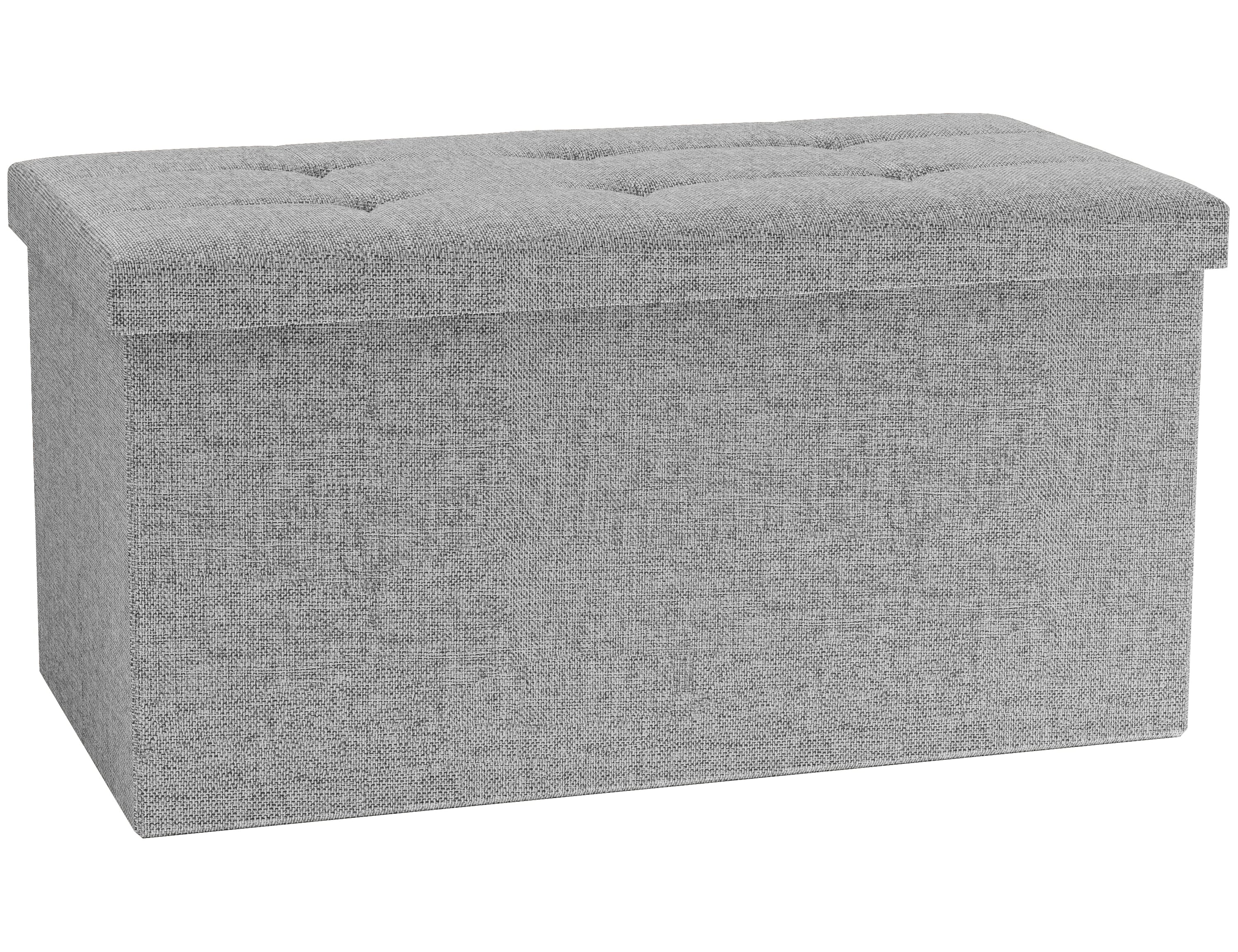 VCM Stoff Sitzbank | Ma&szlig;e ca. H. 38 x B. 76 x T. 38 cm | Kiste f&uuml;r flexiblen Einsatz in allen Wohnr&auml;umen | Aufbewahrungsbox | Sitztruhe - Boxas 