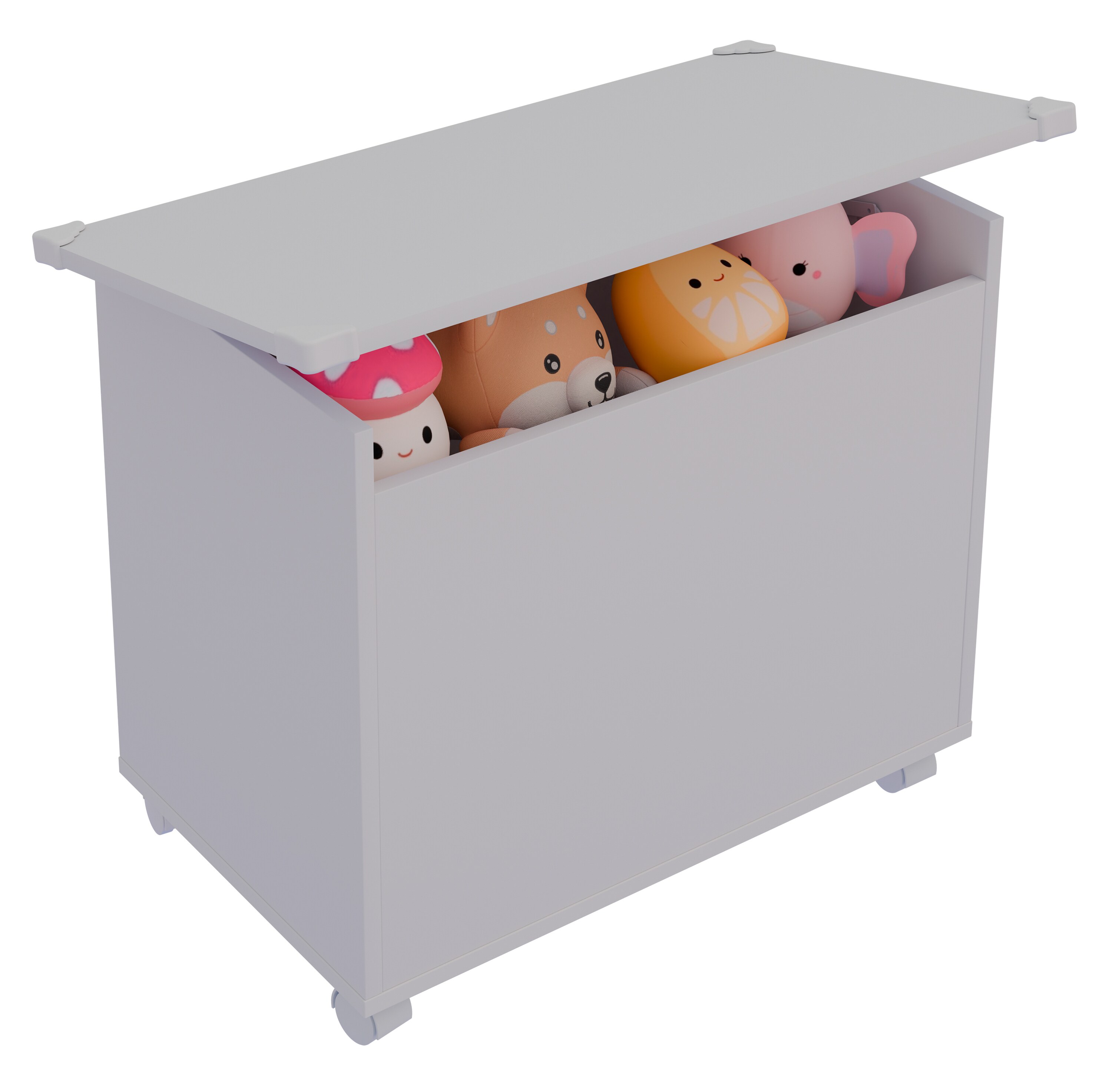 VCM Holztruhe | Ma&szlig;e ca. H. 54 x B. 68 x T. 39 cm | Rollen | Kiste f&uuml;r alle Wohnr&auml;ume | Aufbewahrungsbox | Kiste - Bosula M 