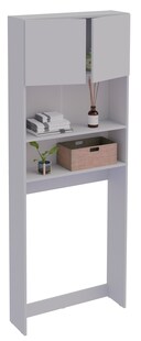 VCM Waschmaschinenschrank | Praktischer Überbauschrank mit viel Stauraum | Maße ca. B. 70 x H. 182 x T. 21 cm | Waschmaschinenregal für Bad und Waschküche | Waschmaschinenüberbauschrank- Goralo 