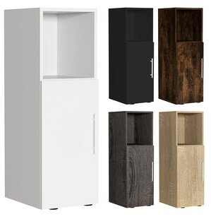 VCM Nachtschrank | Maße ca. H. 90 x B. 30 x T. 35 cm | Beistelltisch mit Drehtühr | Nachttisch - Narila 