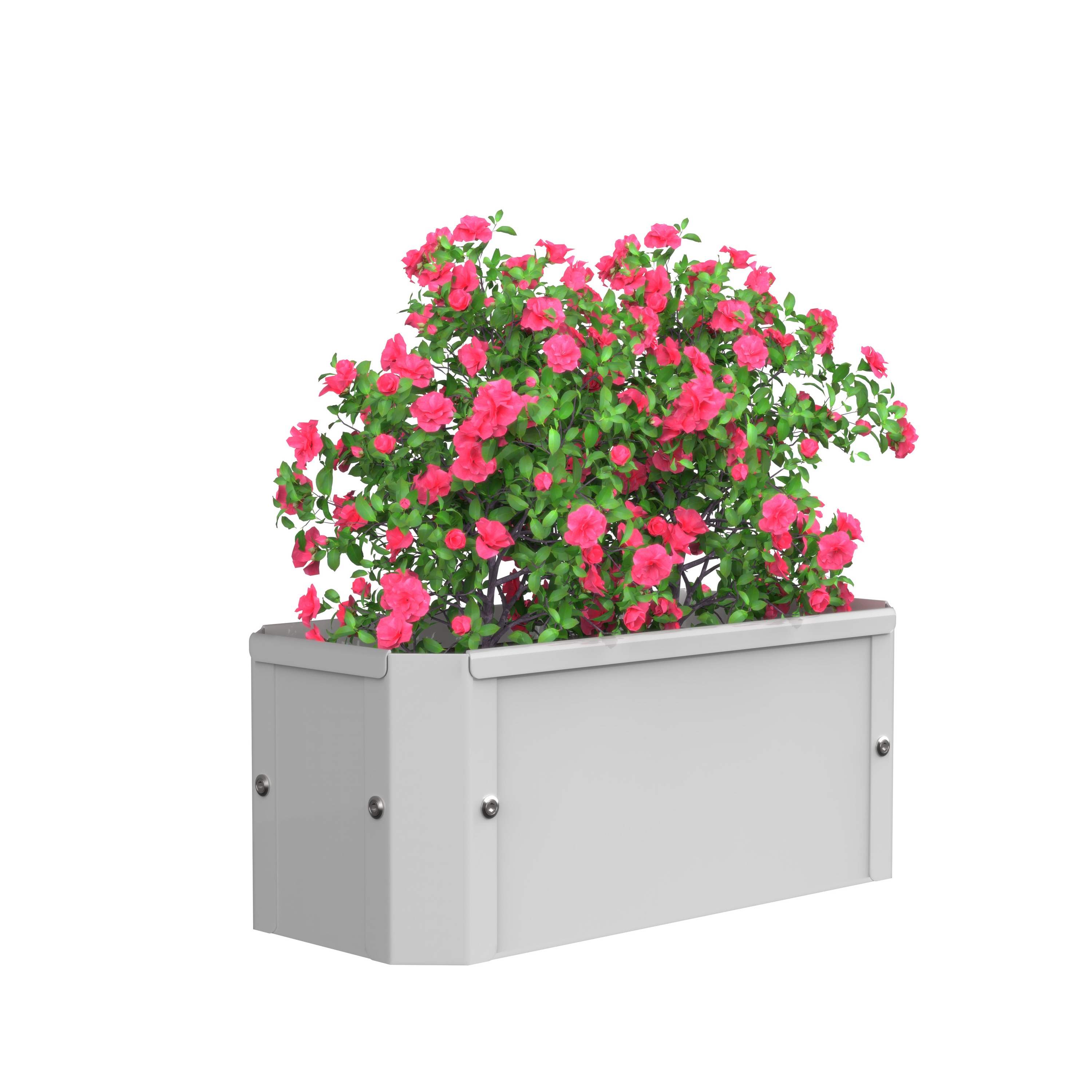 VCM Metall Beet rechteckig | stehender Pflanzkasten | Blumenkasten f&uuml;r Garten Terrasse Balkon | Blumentopf H. 16 x B. 39 x. T. 18 cm | Balora S 